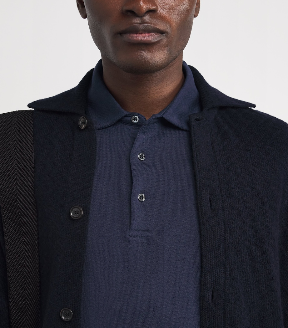 Cotton Jersey Polo Shirt 1 NAVY BLUE Image 6