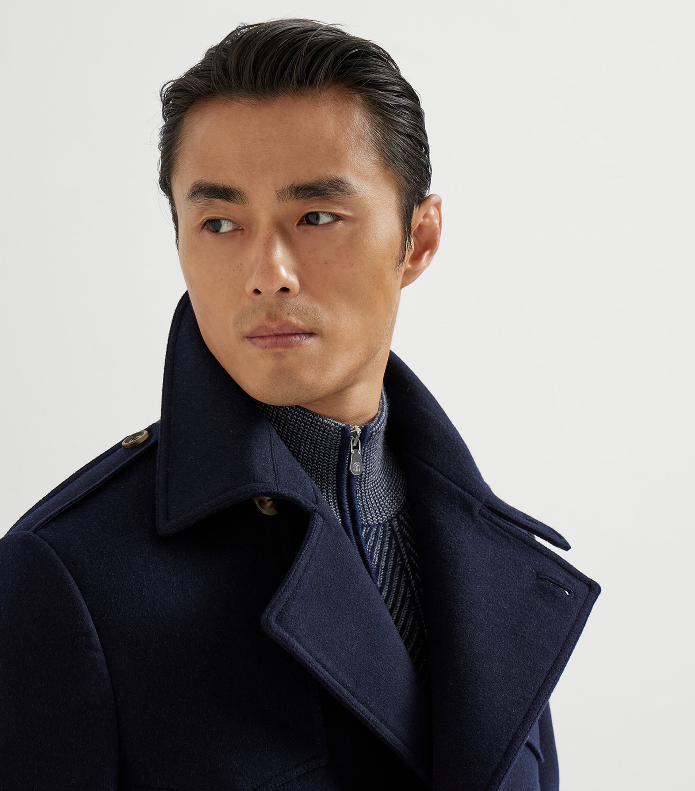 Wool Flannel Double-Cloth Trench Coat CX200 Image 6