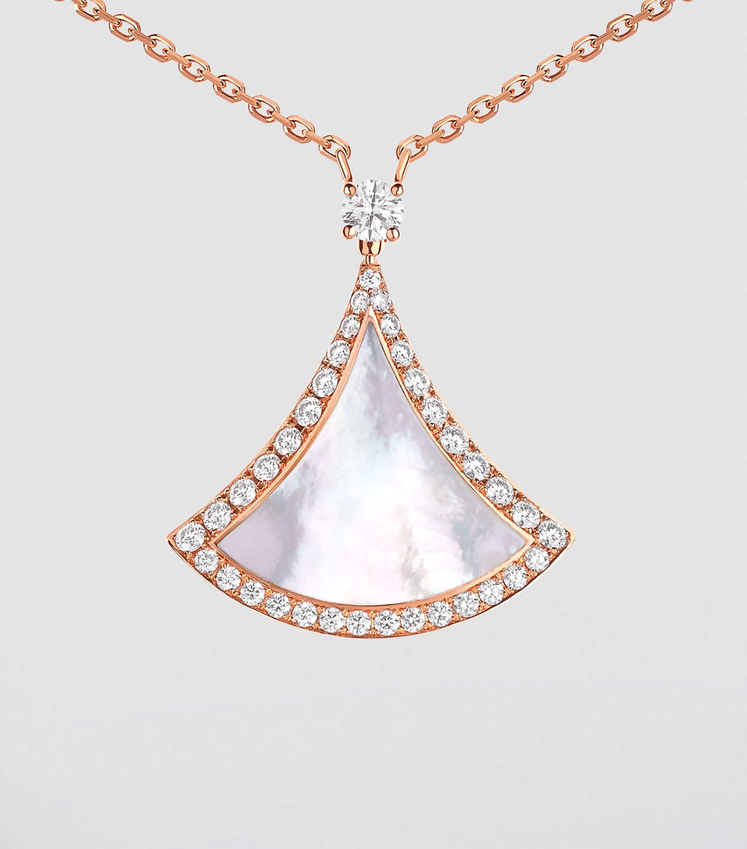 Rose Gold, Mother-of-Pearl and Diamond Divas' Dream Necklace PINK GOLD Image 3
