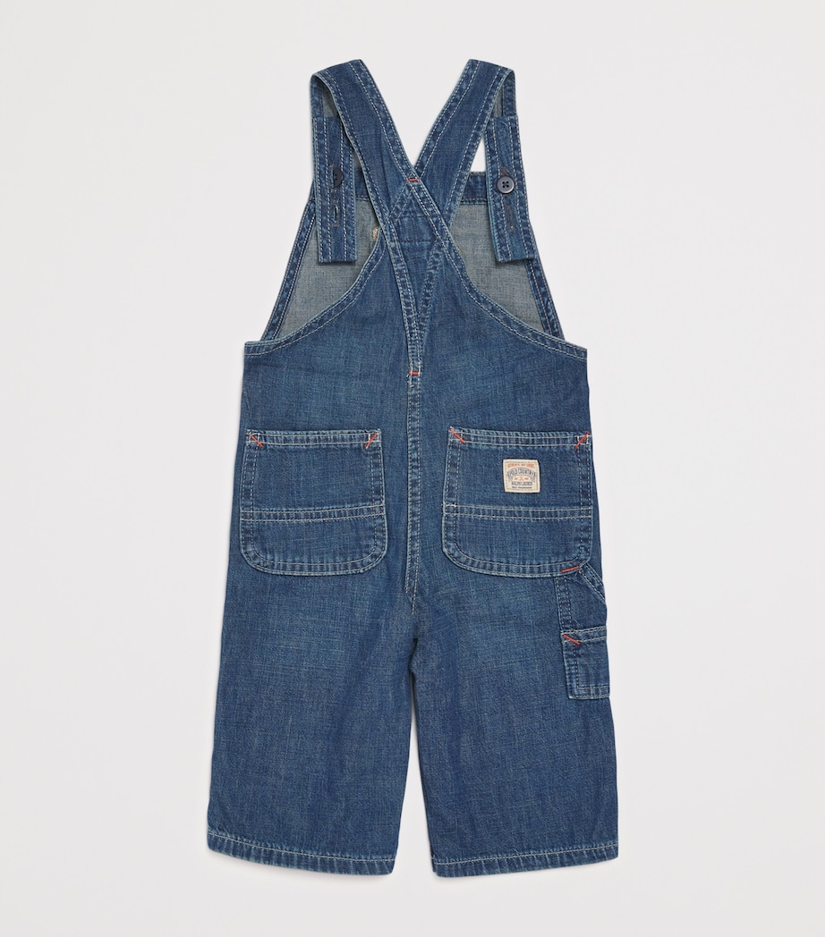 Bear Graphic Dungarees (3-24 Months) BLUE Image 2