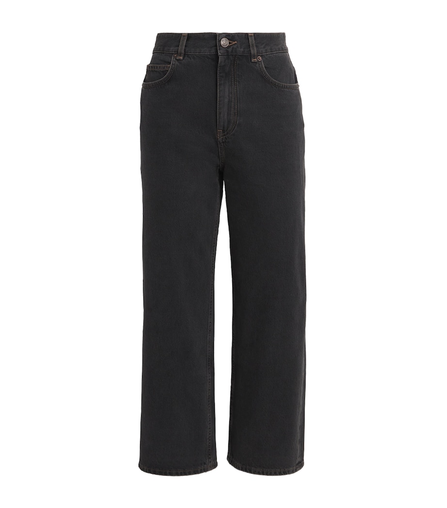 Cropped Straight Jeans WARM BLACK Image 1