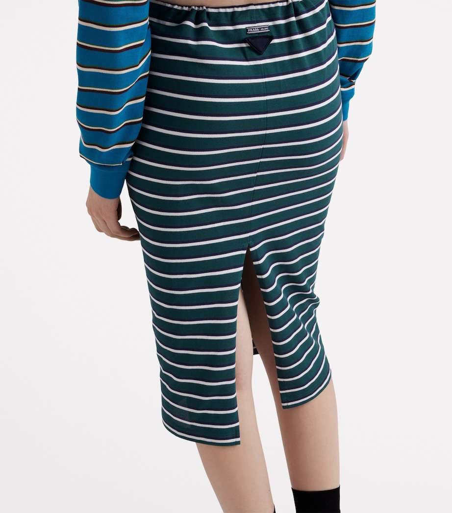Cotton Piqué Pencil Skirt F0B8Q Image 6