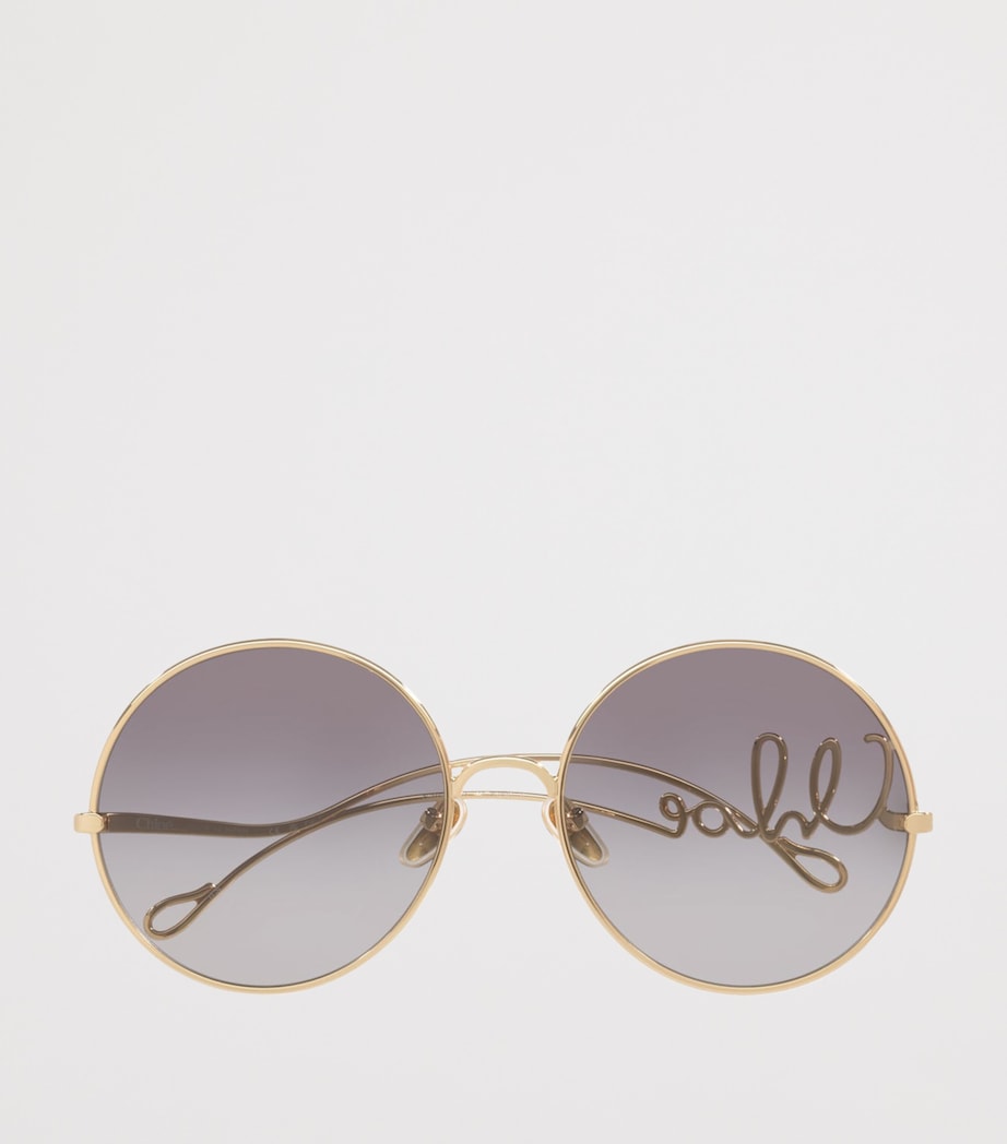 Chloé Metal Iconic Round Sunglasses Gold Image 5