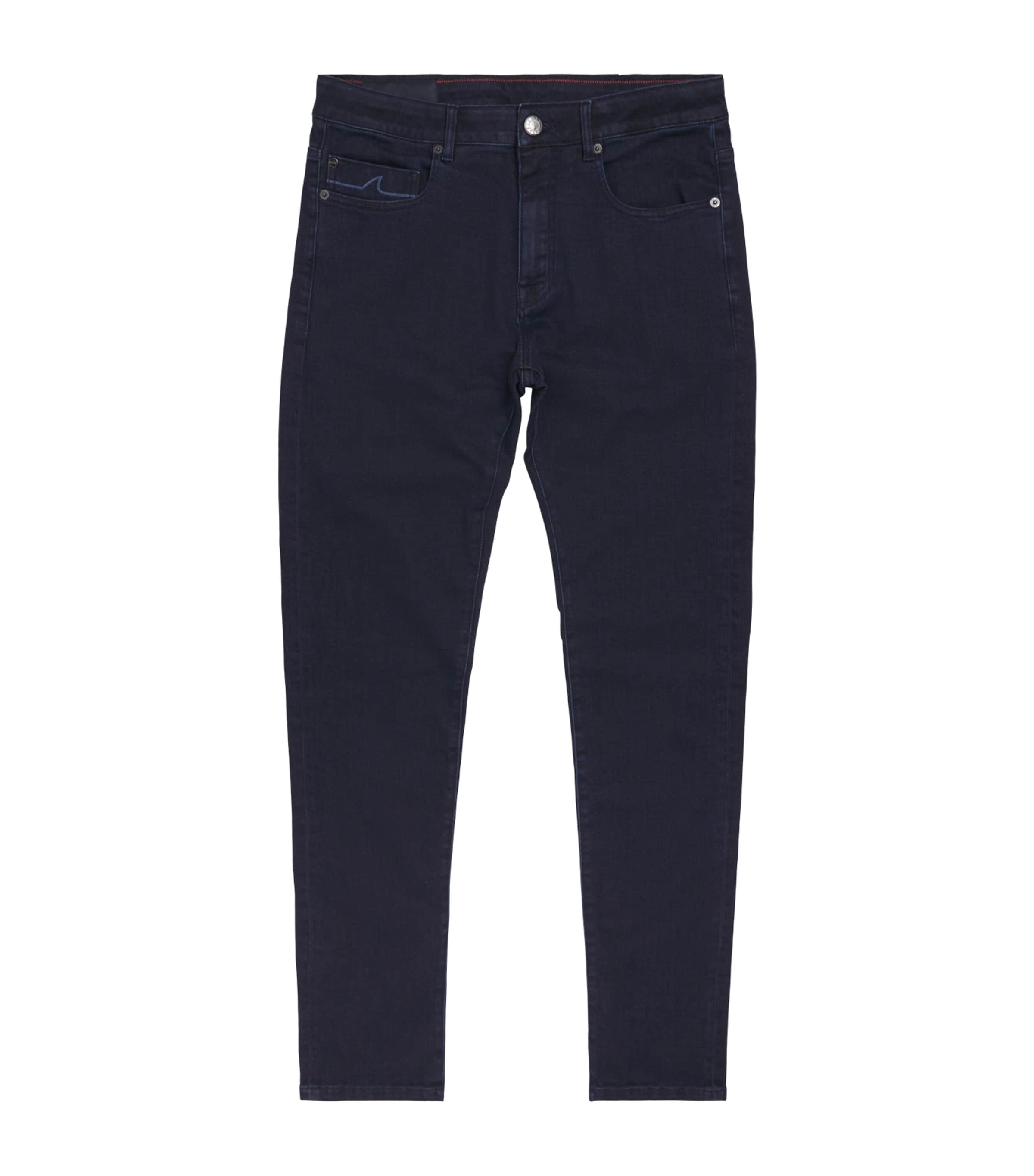 Paul & Shark Mens Overdyed Straight Jeans Blu Scuro Jeans Image 1