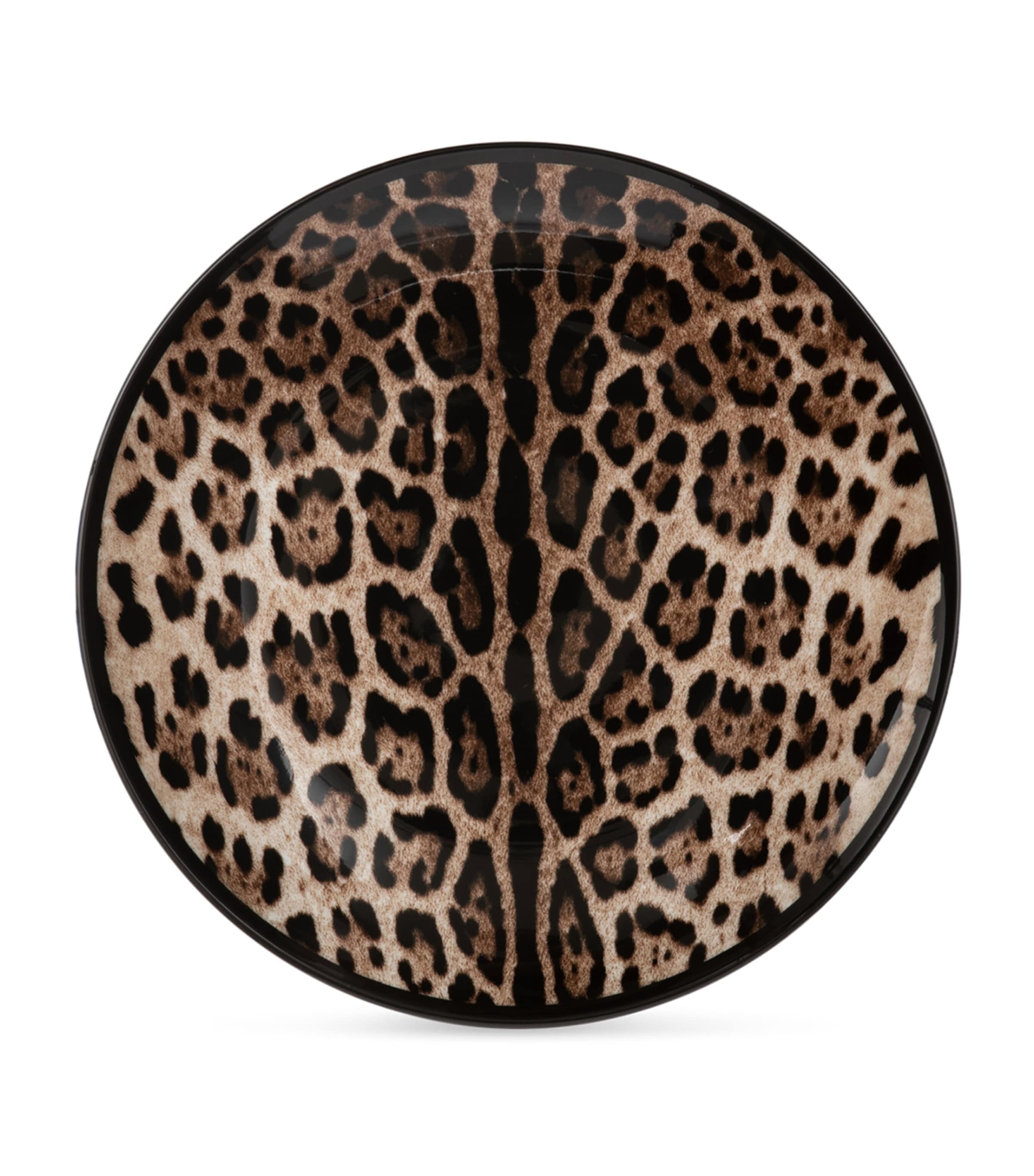 Dolce & Gabbana Set Of Two Leopard Print Dinner Plates