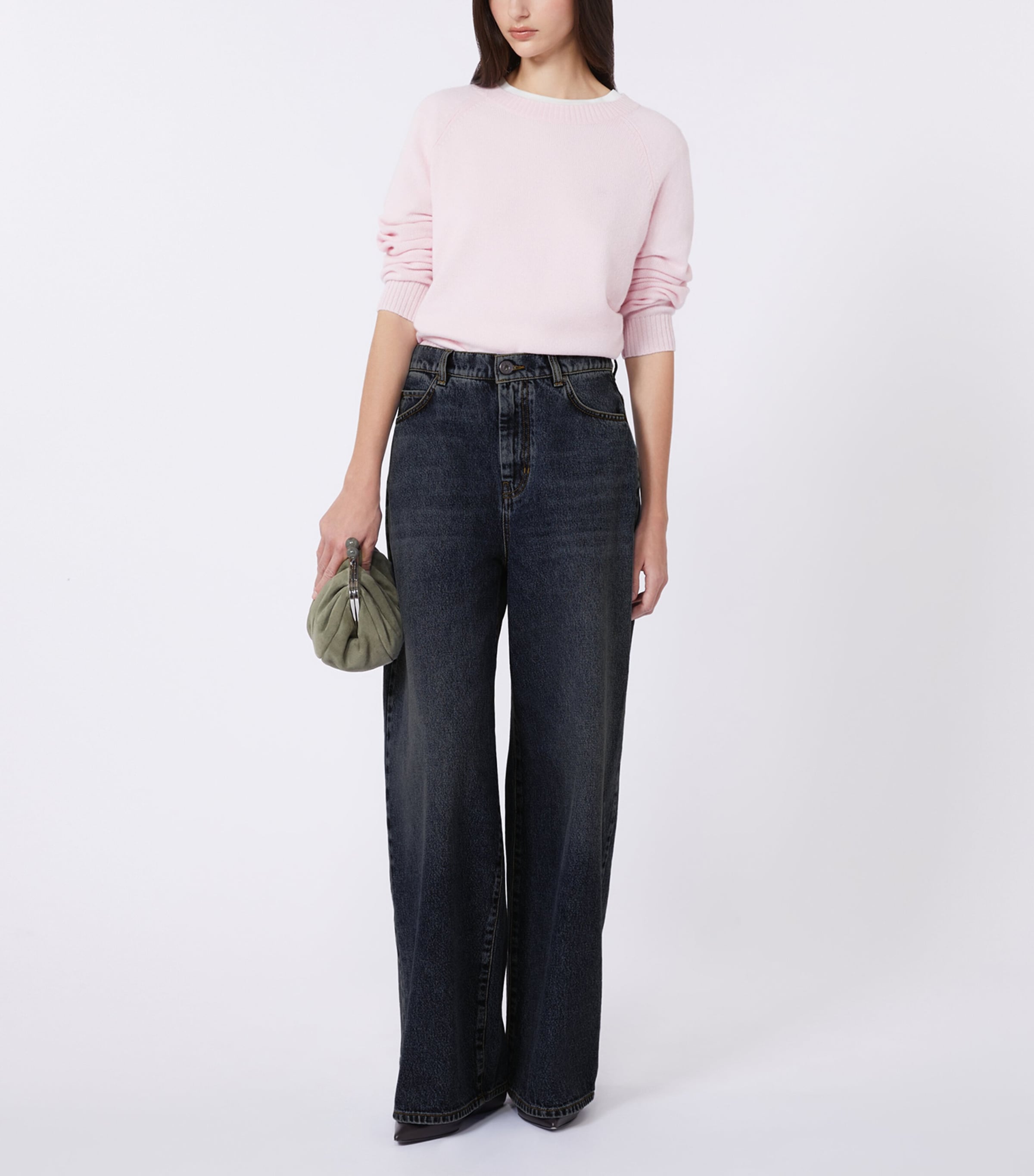 Weekend Max Mara Womens Cashmere Round-Neck Sweater Pink Image 2