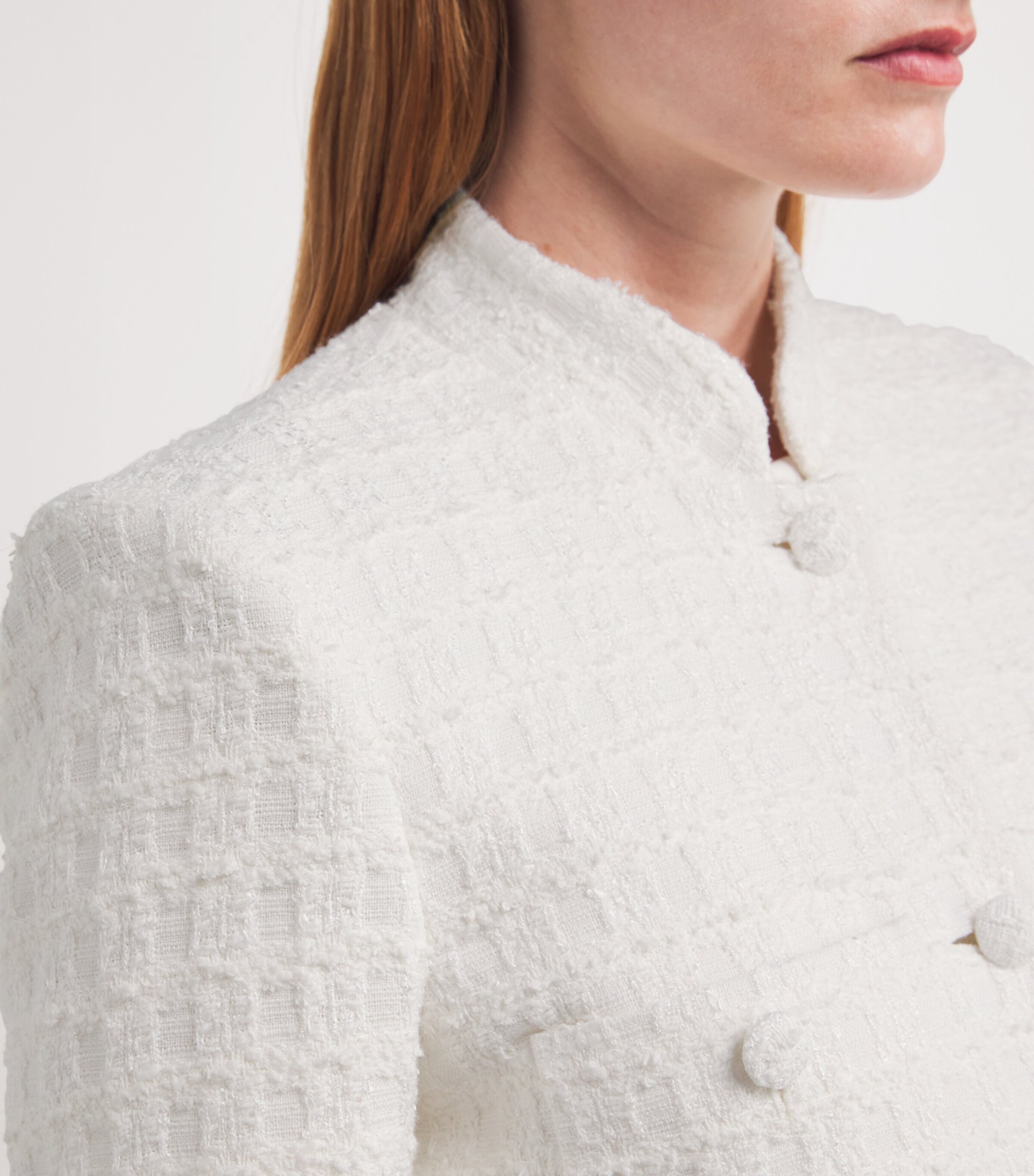 Liberowe Womens Tweed Raja Jacket White Image 6