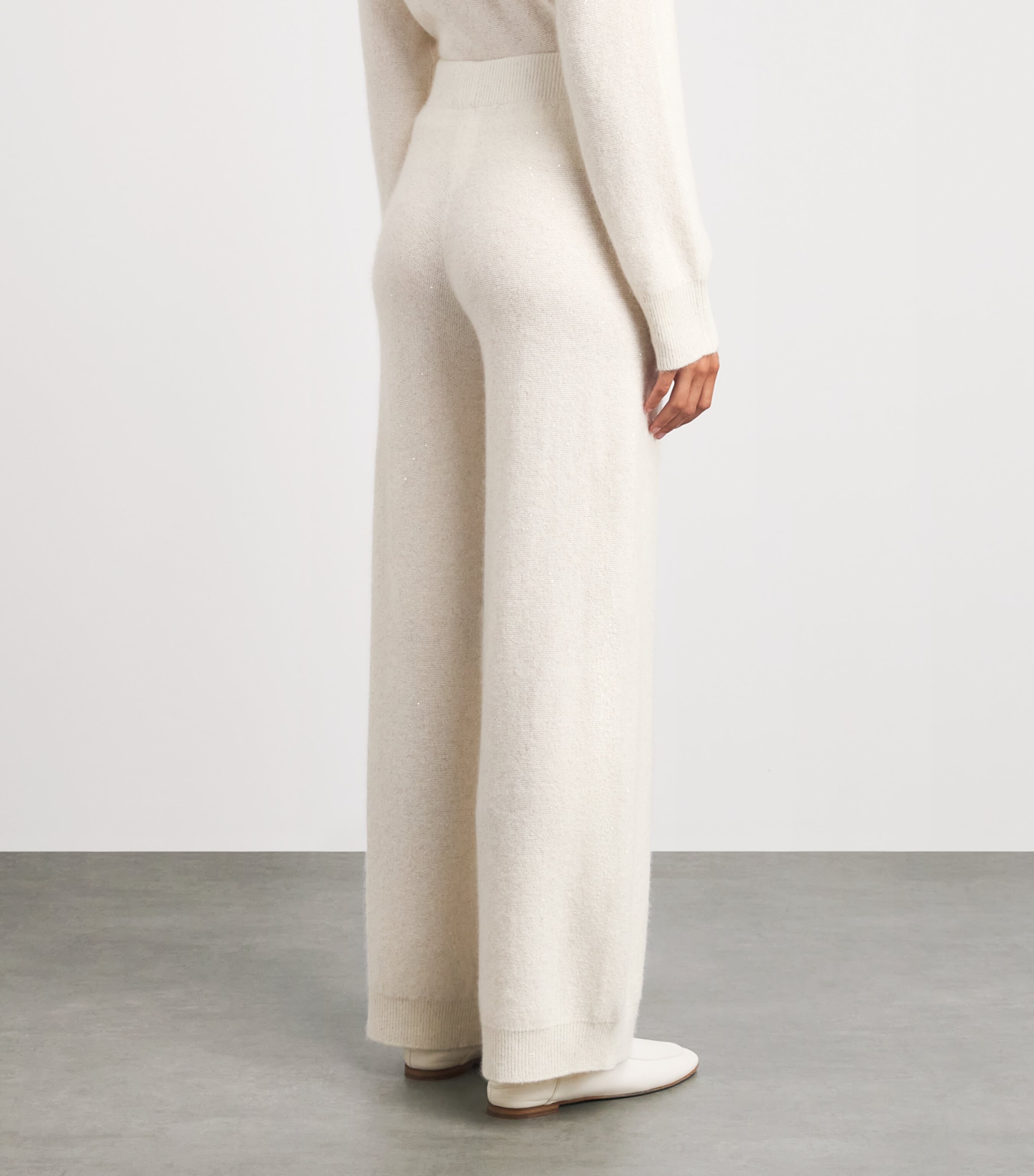 Fabiana Filippi Womens Sequin-Embellished Trousers Bianco Image 5