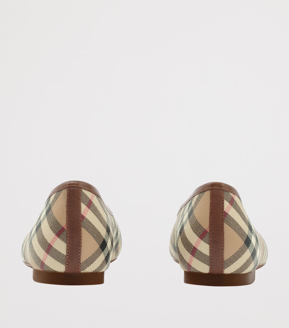 Burberry Check Canvas Highgate Ballet Flats Archive Beige Ip Che Image 3