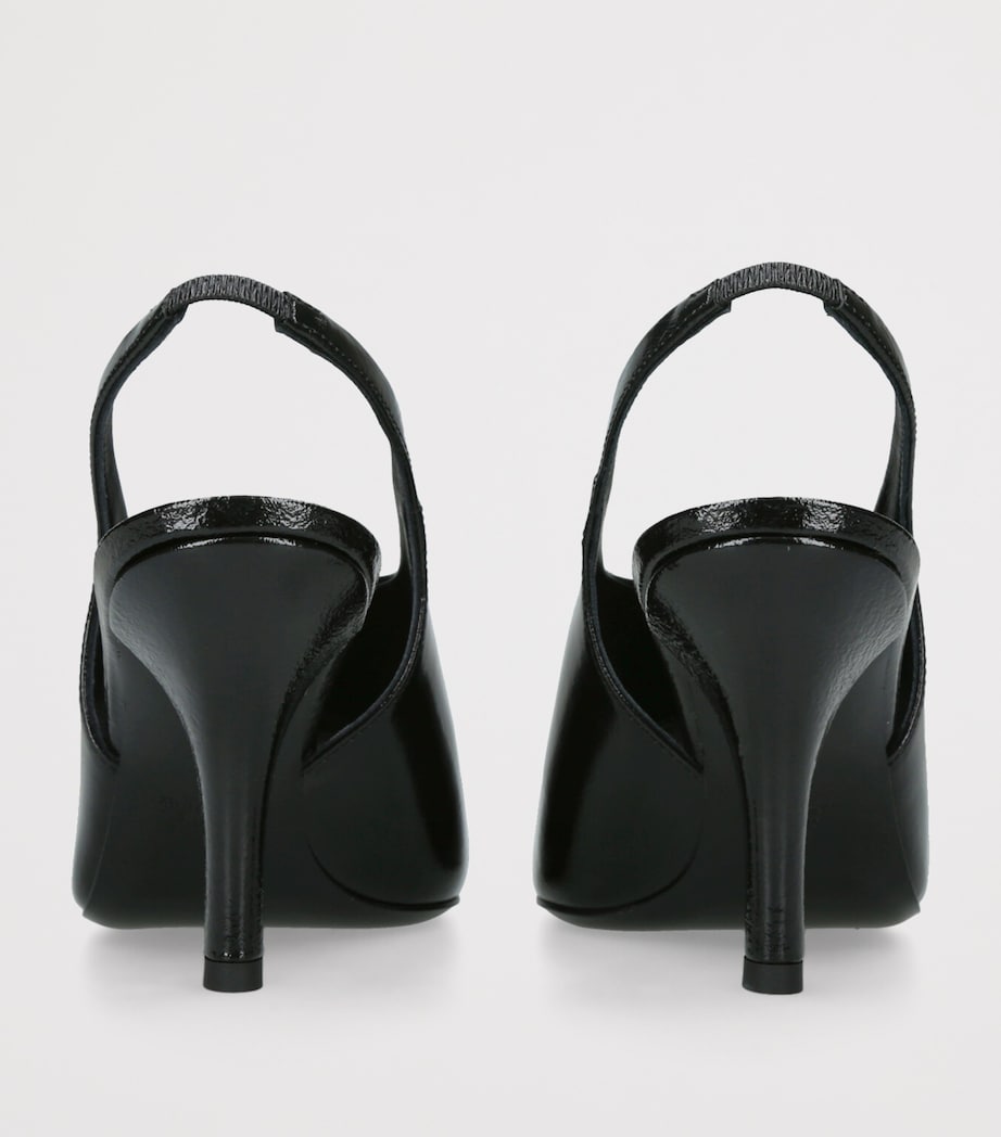 Toteme Leather Contour Slingback Pumps 85 Black Image 2