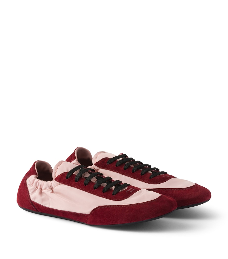 Re-Nylon and Suede Collapse Sneakers F04VD Image 1