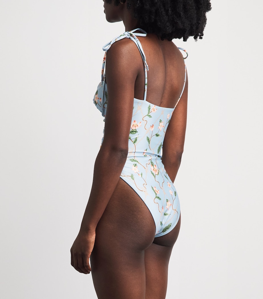 Agua By Agua Bendita Womens Rábano Navegante Floral Swimsuit Image 3