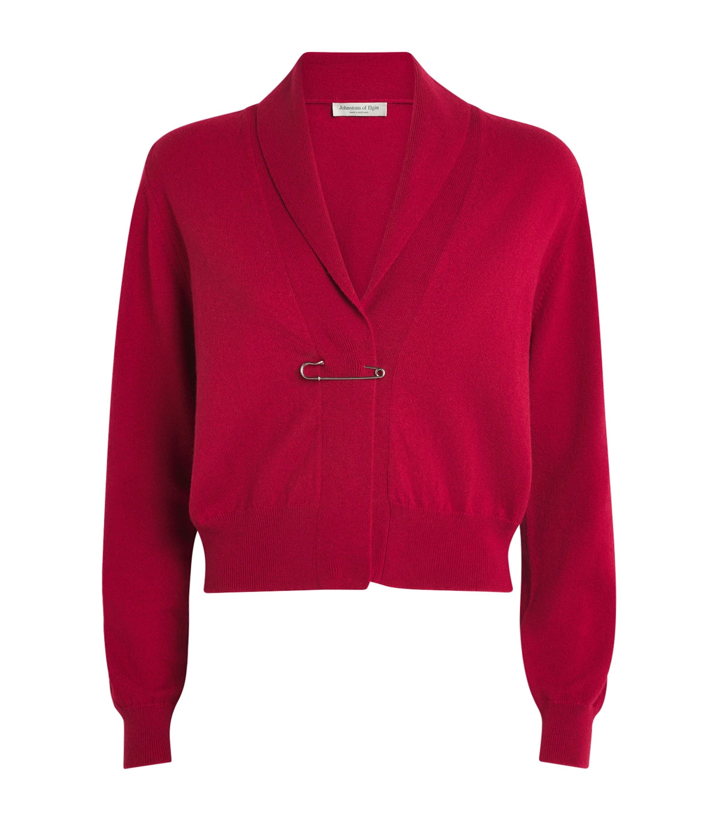Johnstons Of Elgin Womens Cashmere Crathie Cardigan Claret Image 1