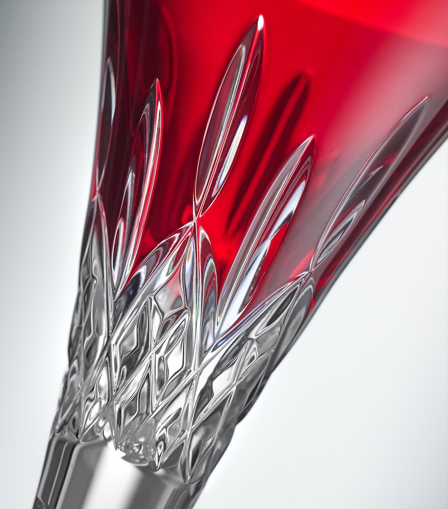 Set of 2 Crystal Lismore Champagne Flutes (170ml) RED Image 4