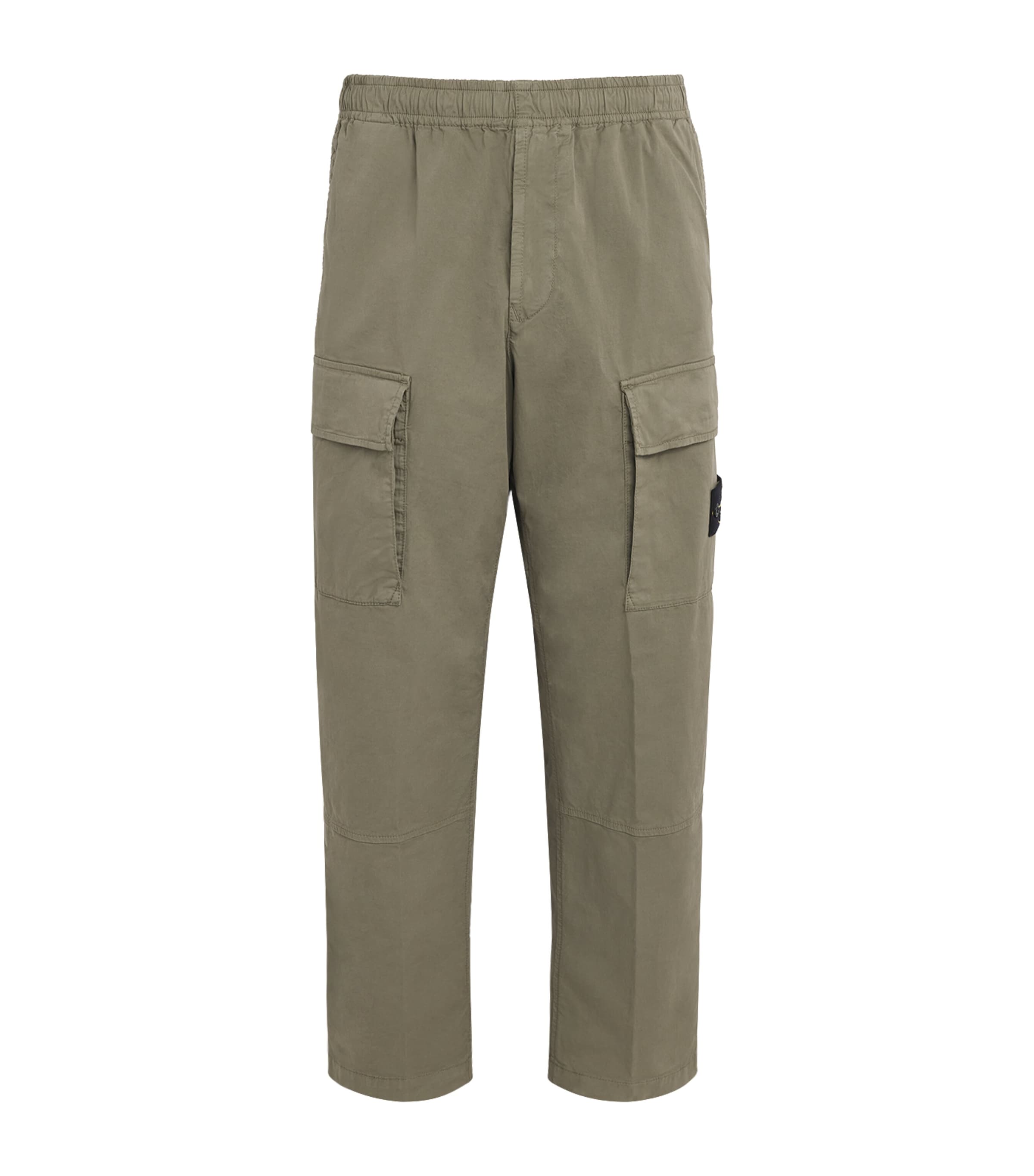 Stone Island Mens Stretch Organic Cotton Cargo Trousers Image 1