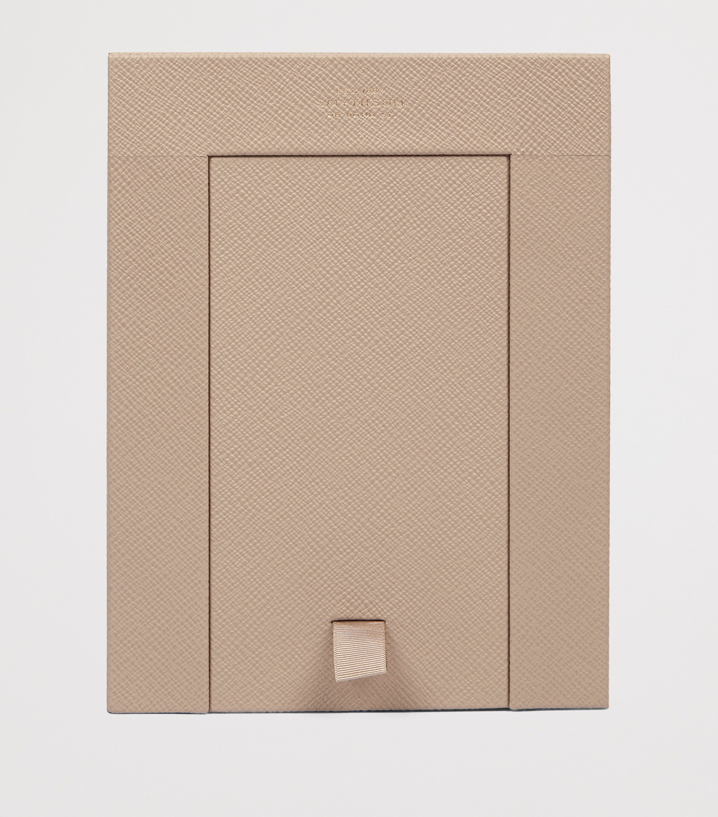 Smythson Calfskin Panama Double Frame (6” x 4”) Sdstone Image 5