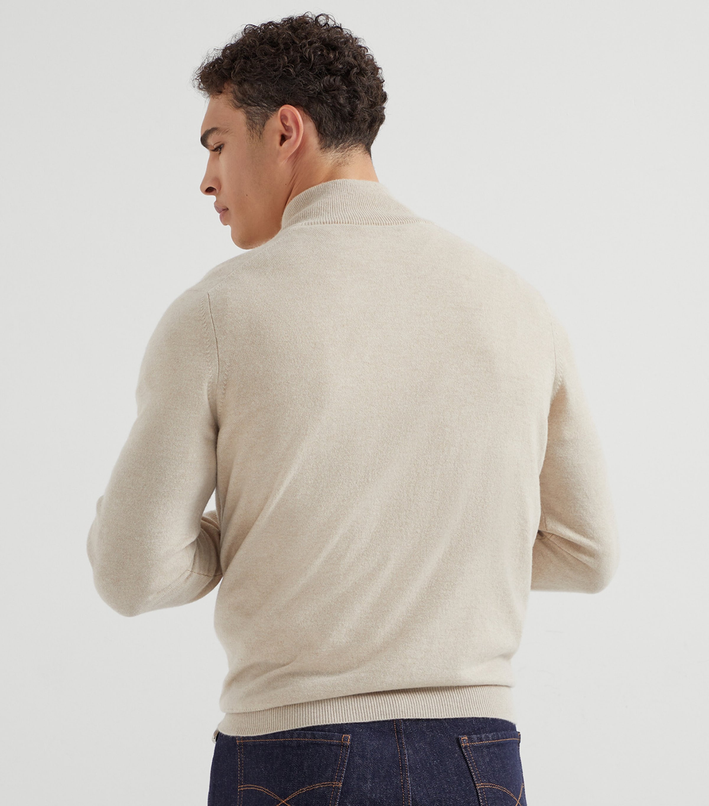 Cashmere Quarter-Zip Sweater CS396 Image 3