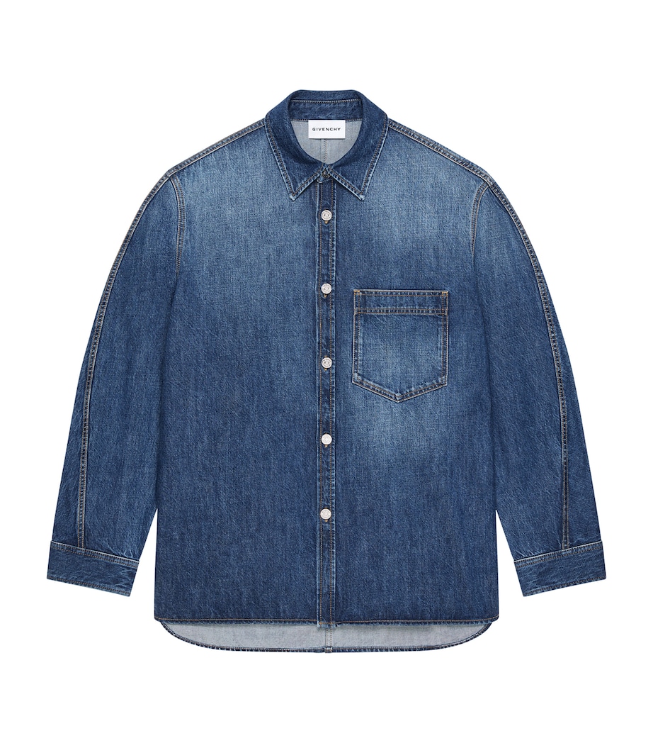 Denim Overshirt DARK BLUE Image 1