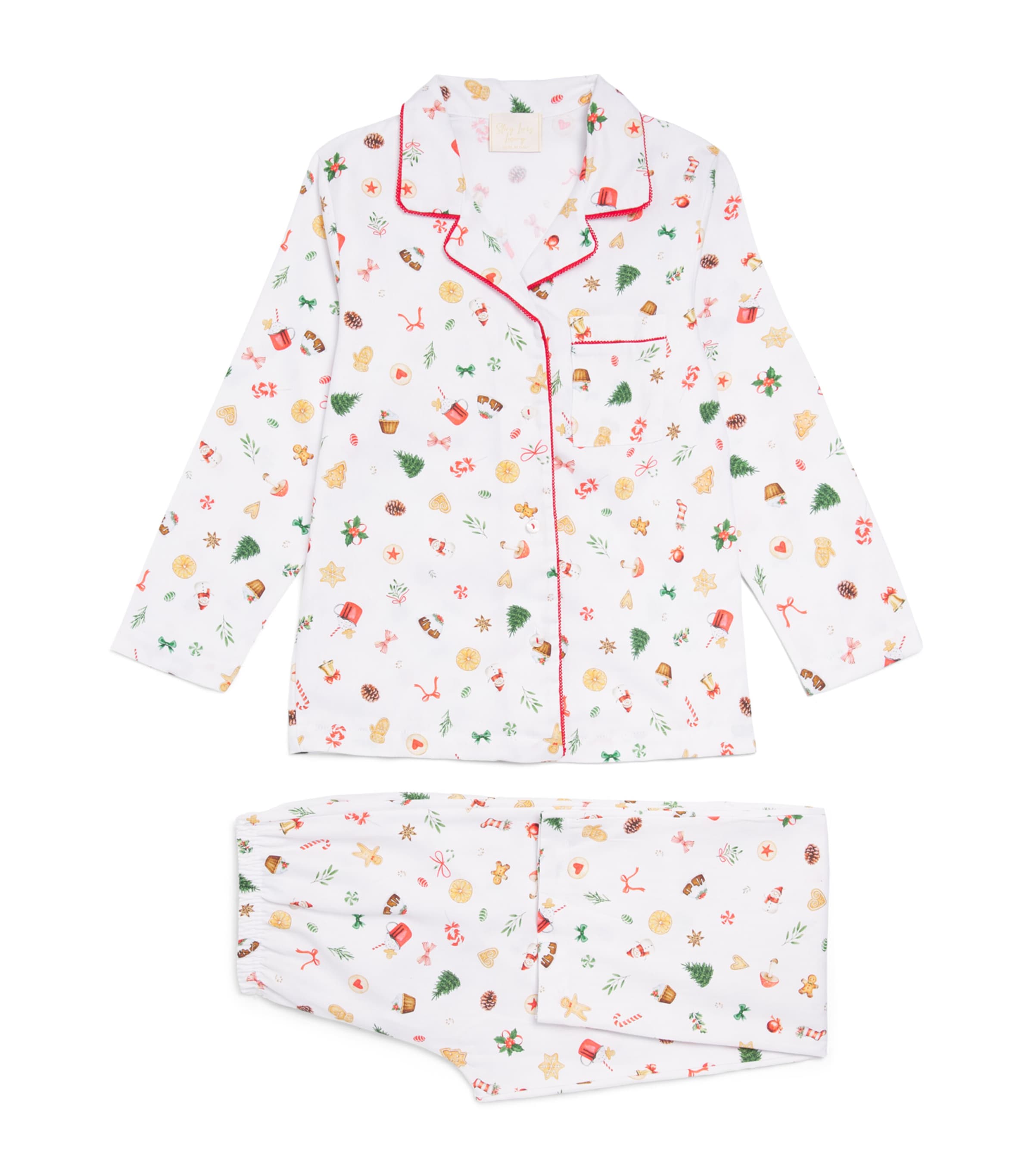 Story Loris Festive Print Pyjama Set (3-14 Years) Image 1