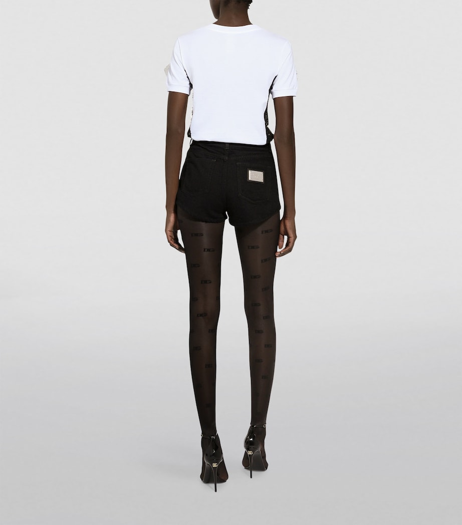 Lace-Trim Logo T-Shirt S9000-COMBINED COLOU Image 6