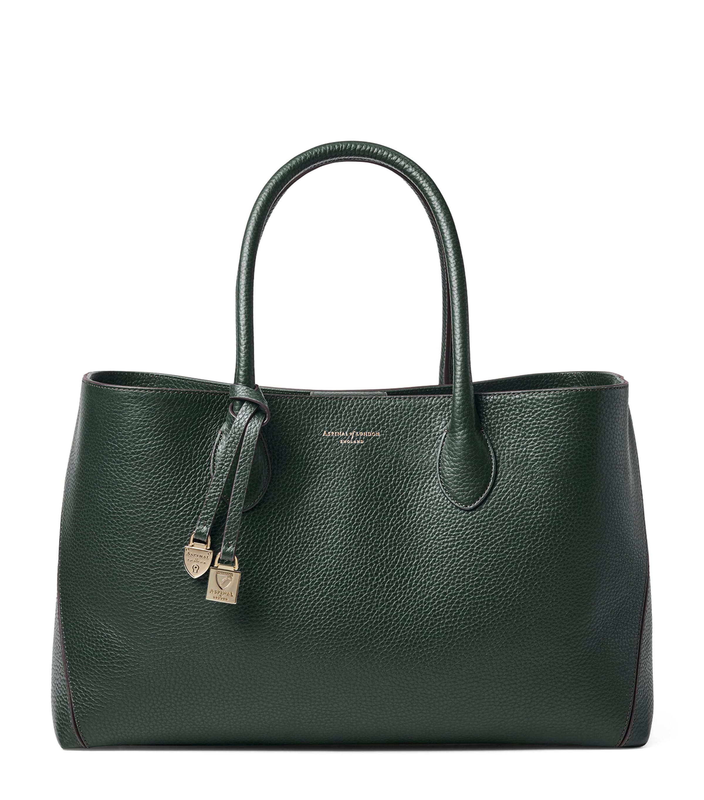 Aspinal Of London Leather London Tote Bag In Green