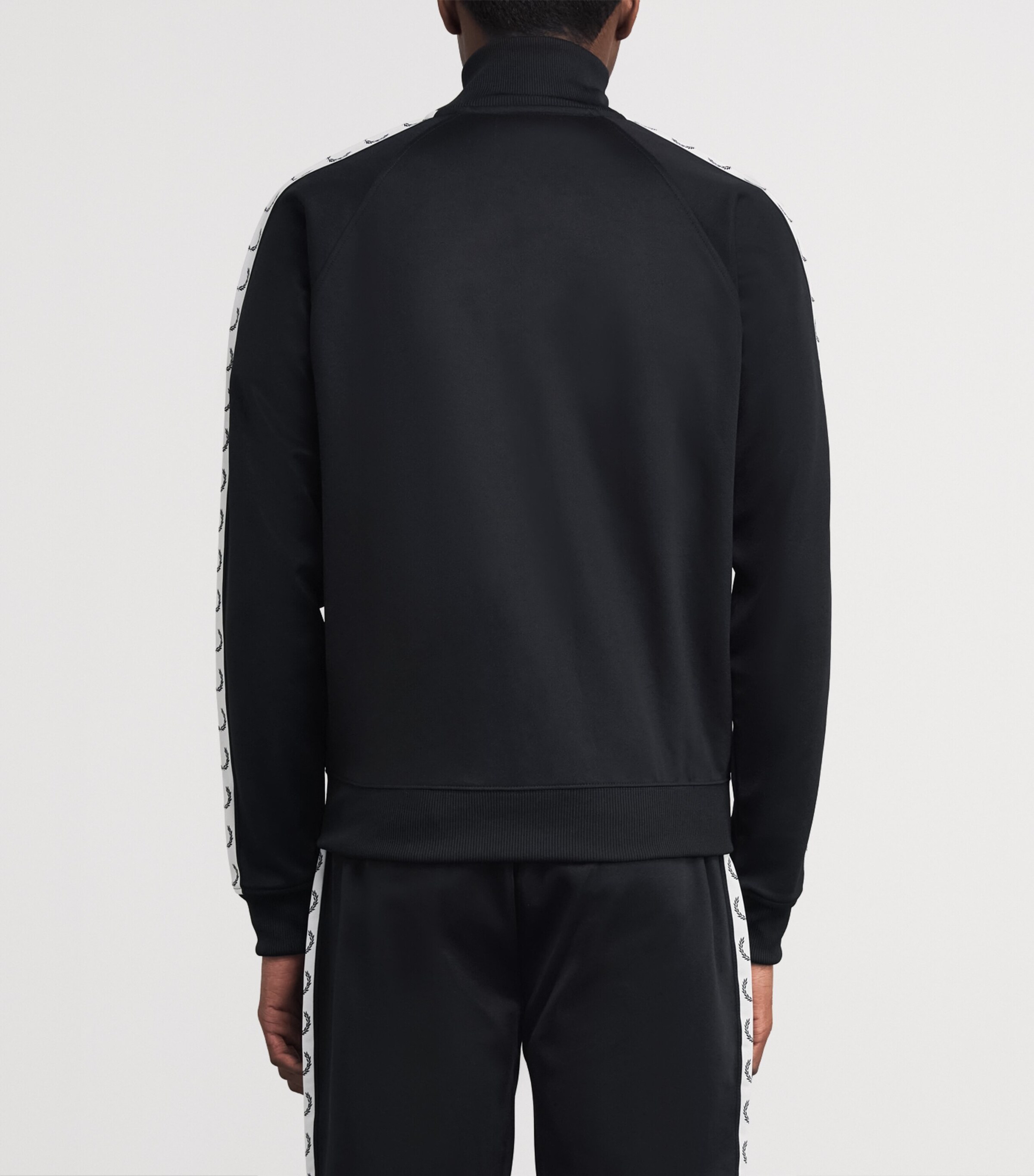 Contrast Tape Track Jacket 198BLACK Image 4