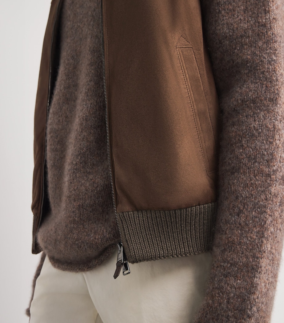 Suede Knitted Gilet 804 Image 6