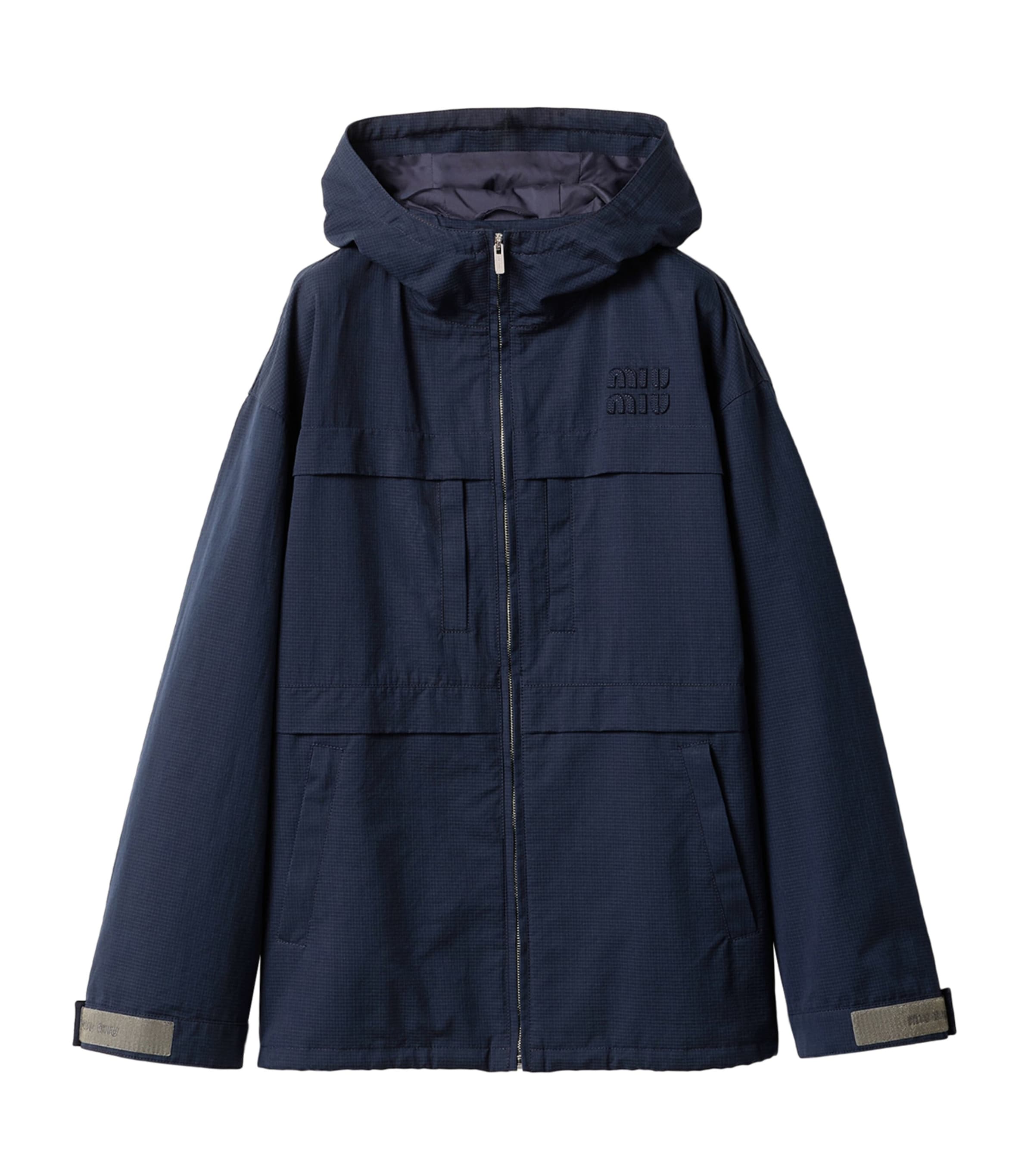 Miu Miu Womens Ripstop Jacket Blue Image 1