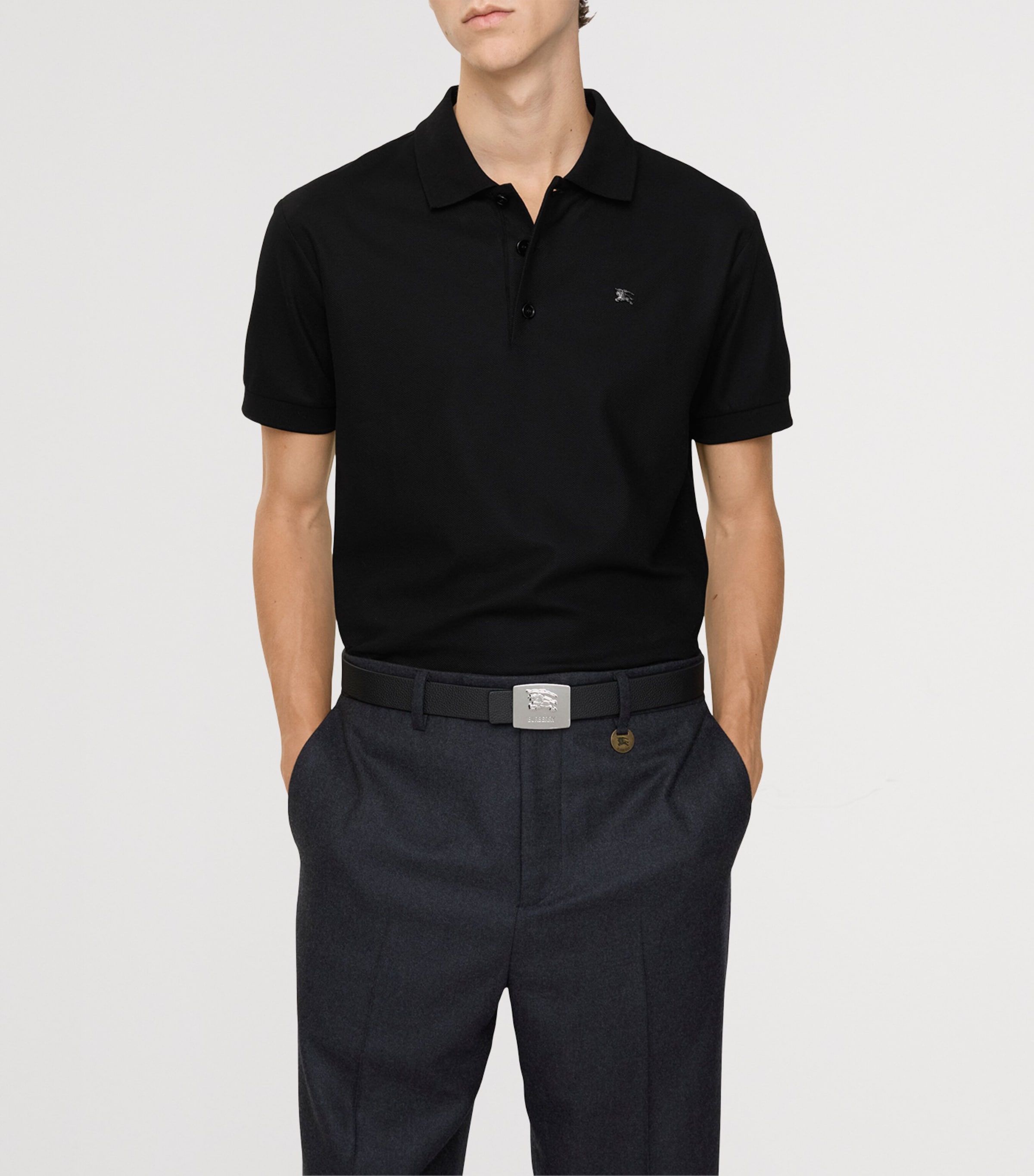 Cotton EKD Polo Shirt BLACK Image 2