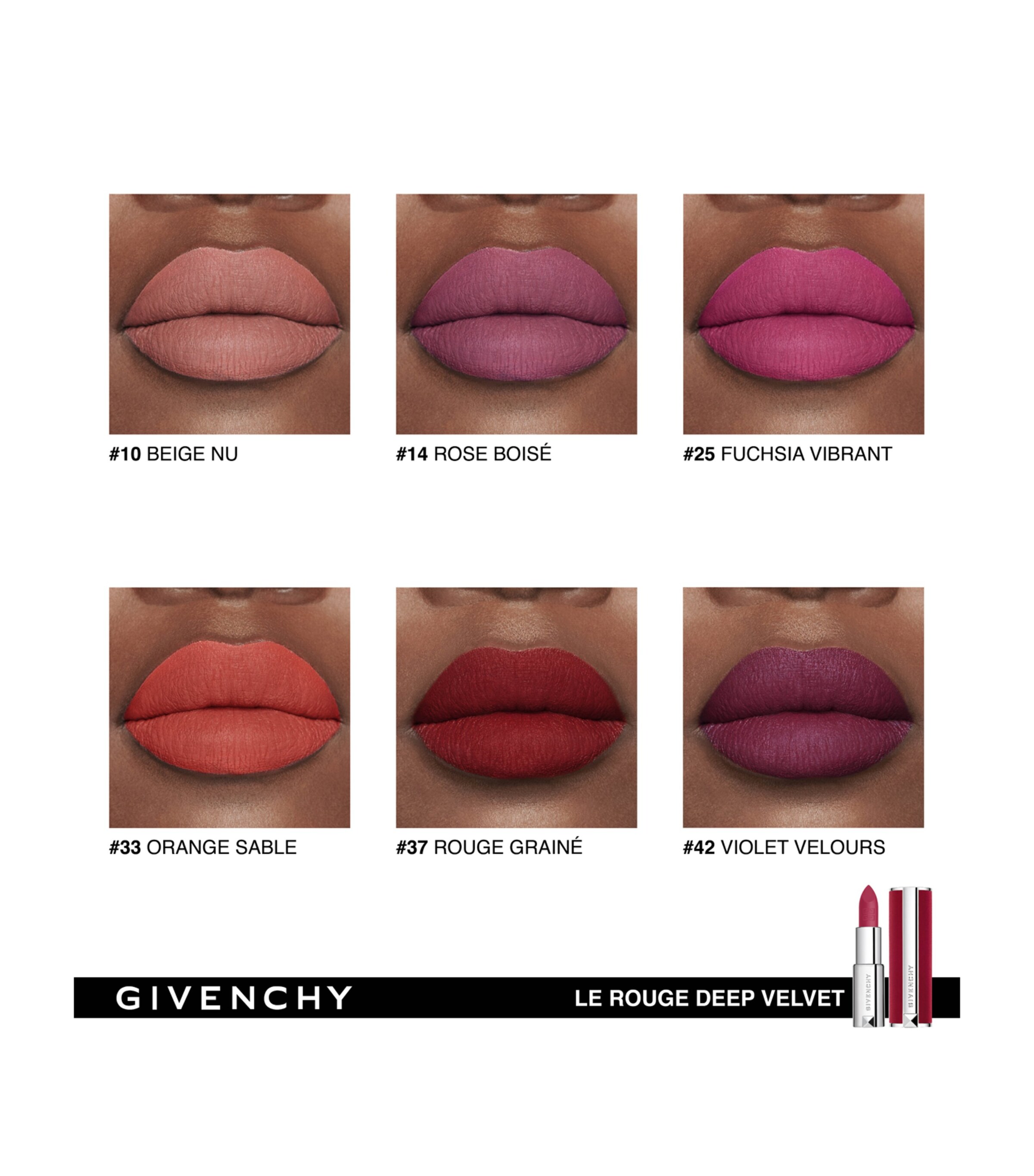 Givenchy Le Rouge Deep Velvet Lipstick Beige Nu Image 4