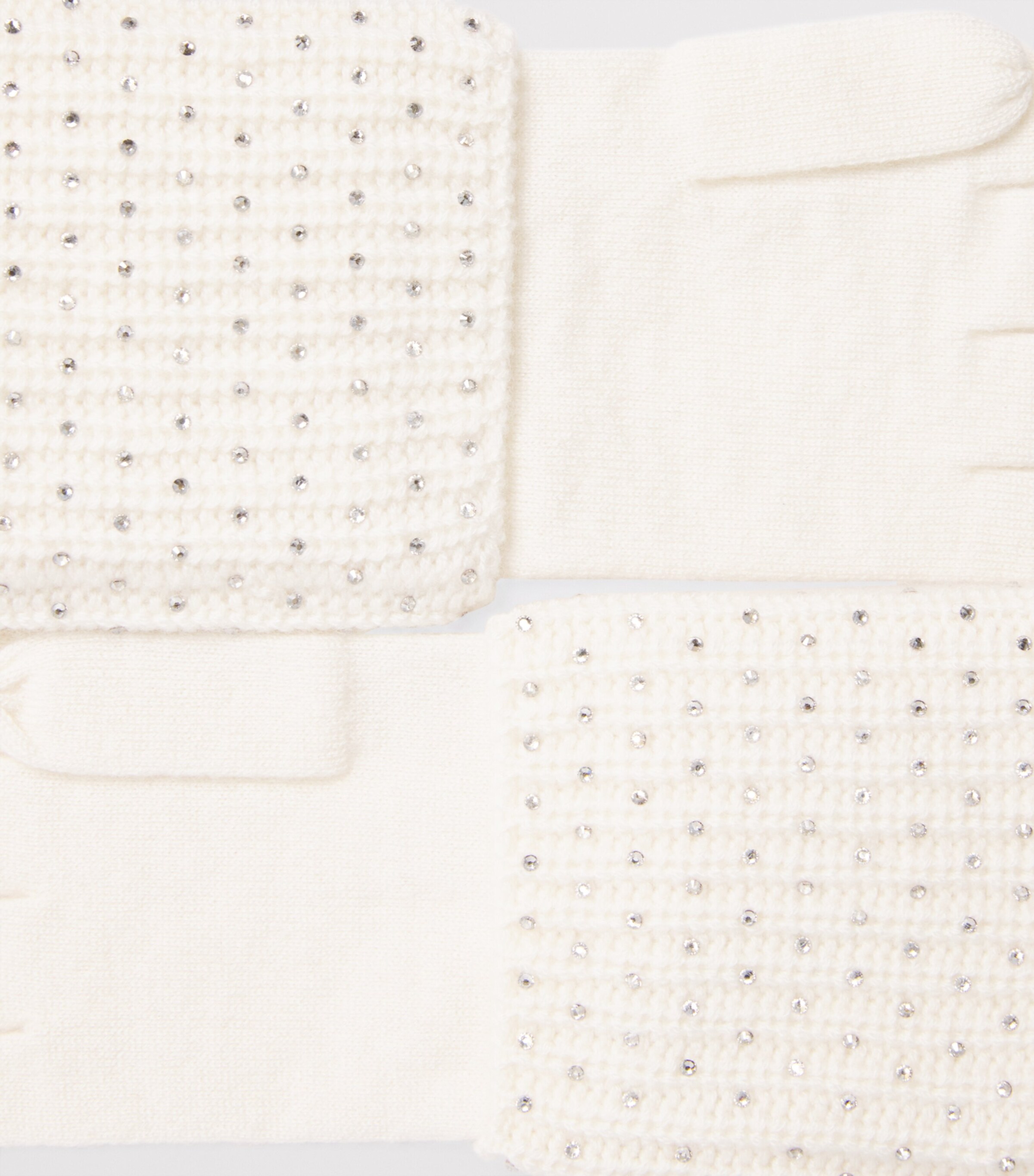 Cashmere Rhinestone Carrie Gloves WINTER WHITE/SI Image 2