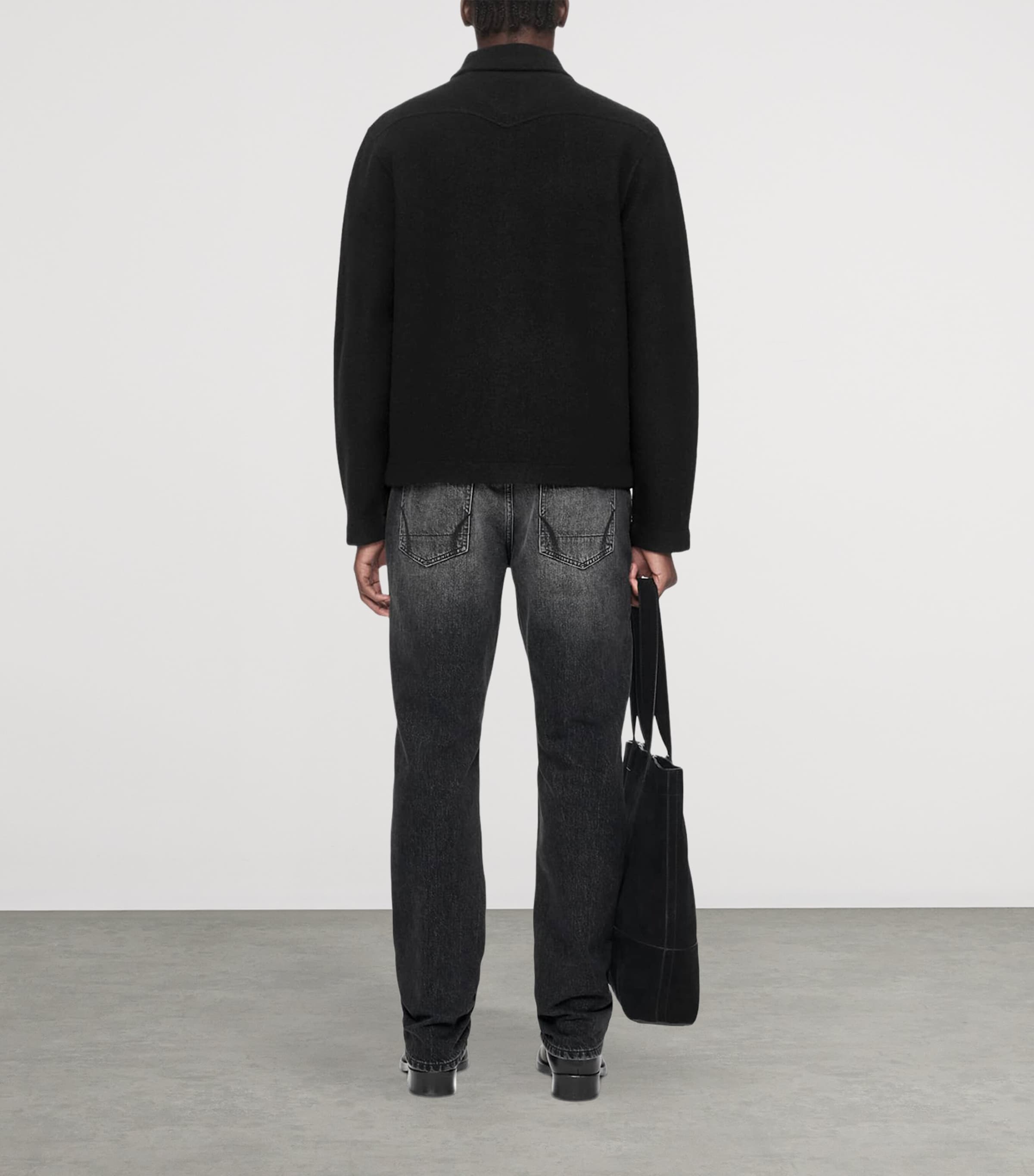 AllSaints Mens Wool Marko Jacket Black Image 7