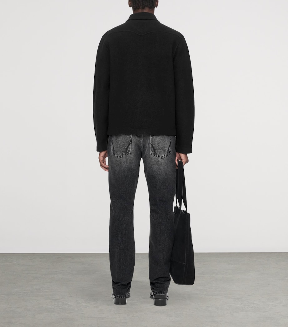AllSaints Mens Wool Marko Jacket Black Image 7