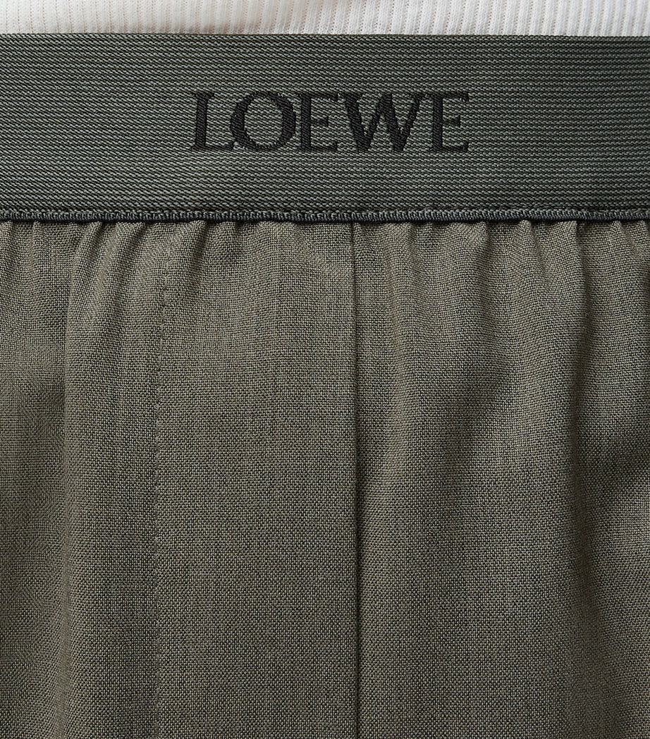 Logo-Detail Tailored Trousers KHAKI GREEN Image 5