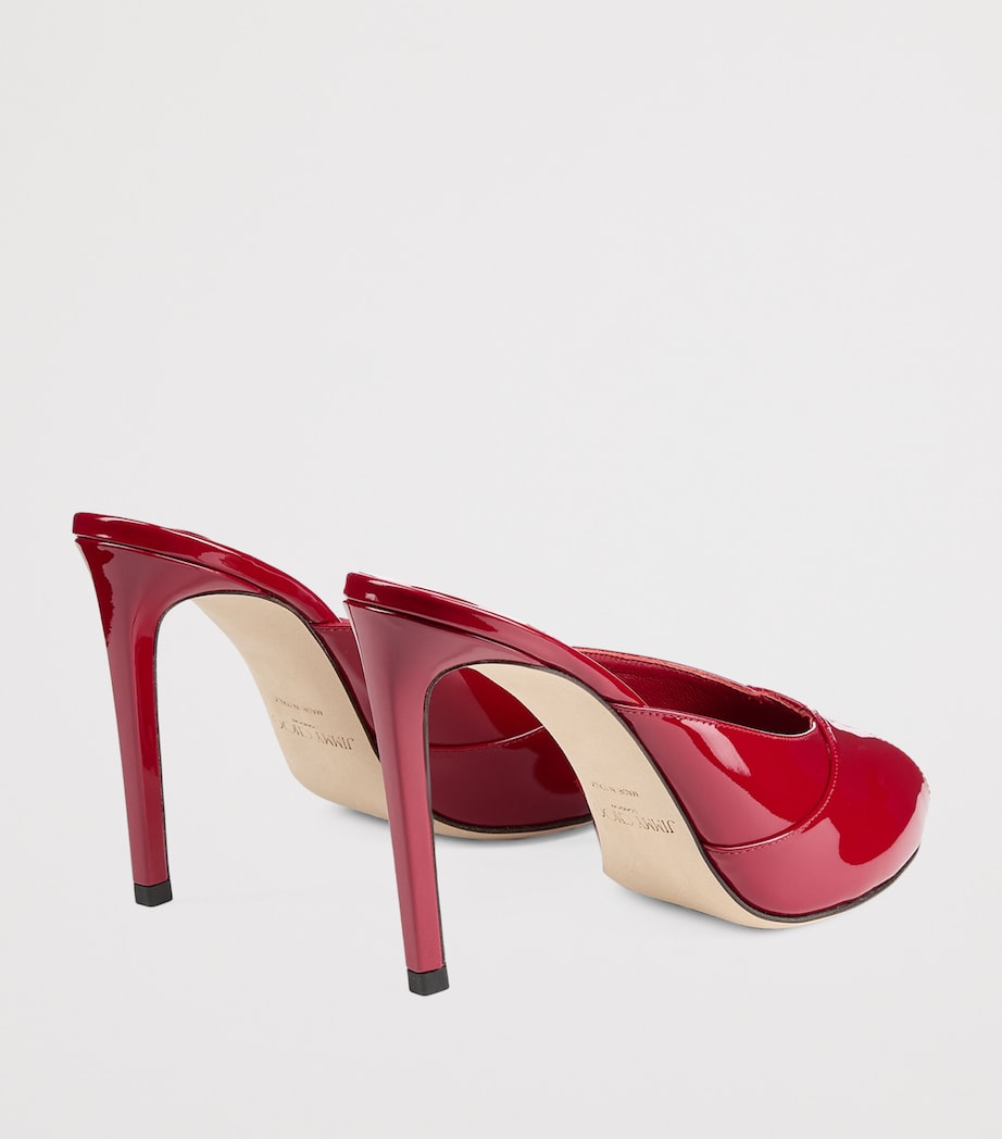 Brigitte 100 Patent Leather Mules RUBY RED Image 4