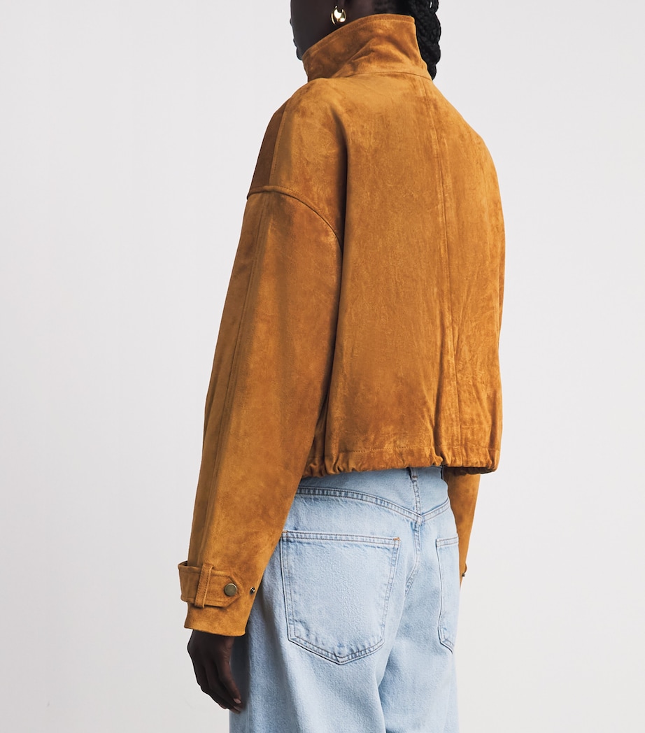 Veronica Beard Womens Suede Bateman Jacket Acorn Image 5