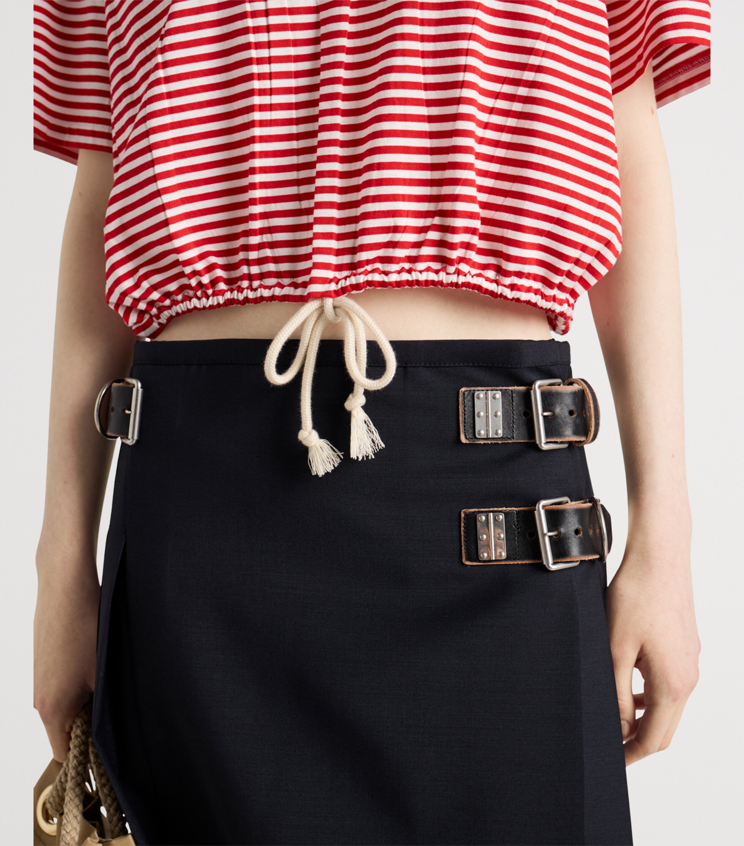 Prada Womens Cotton Stripe Polo Shirt Image 4