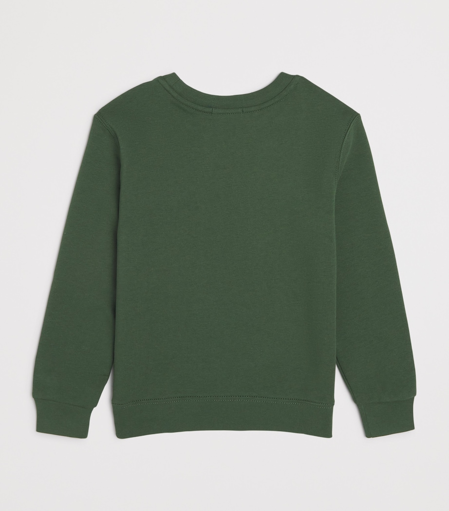 Cotton-Blend Polo Bear Sweatshirt (2-7 Years) GREEN Image 2