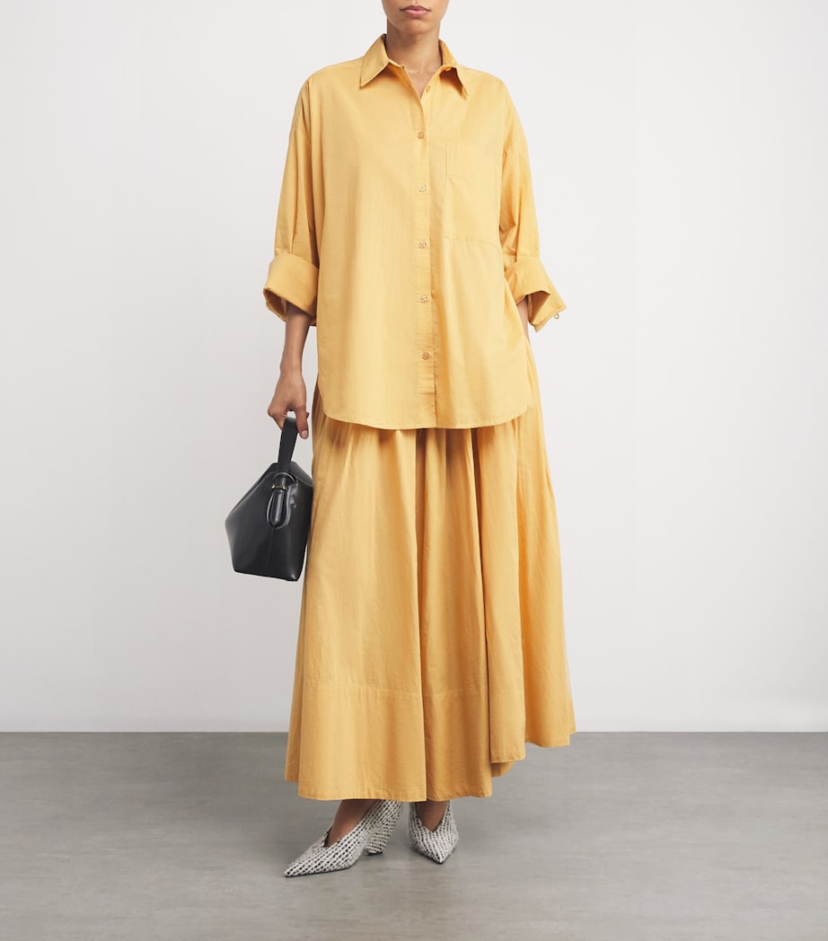 Organic Cotton Derris Shirt 1BP LIGHT CAMEL Image 2