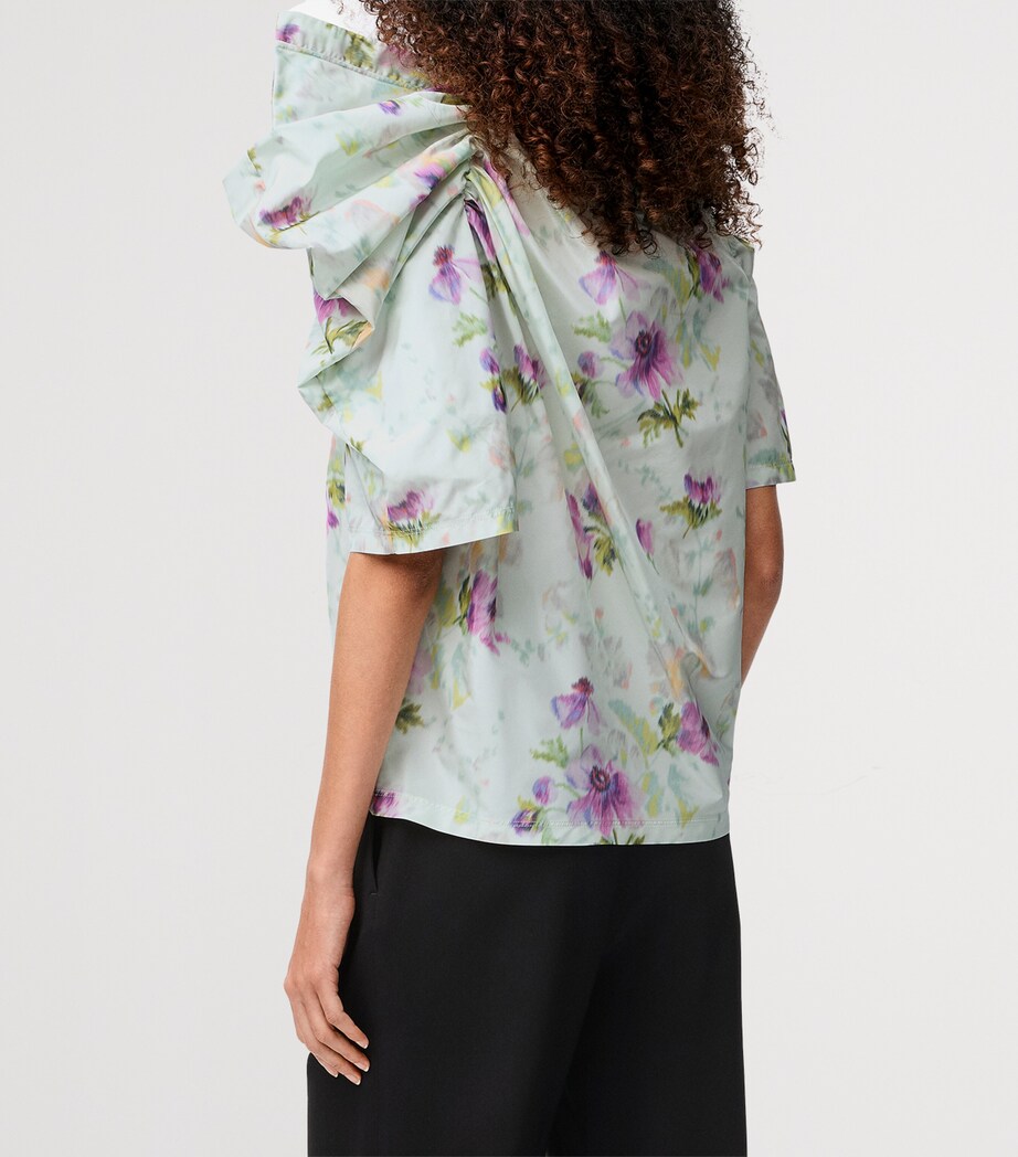 Floral Draped Top LIGHT BLUE/MULTI Image 4