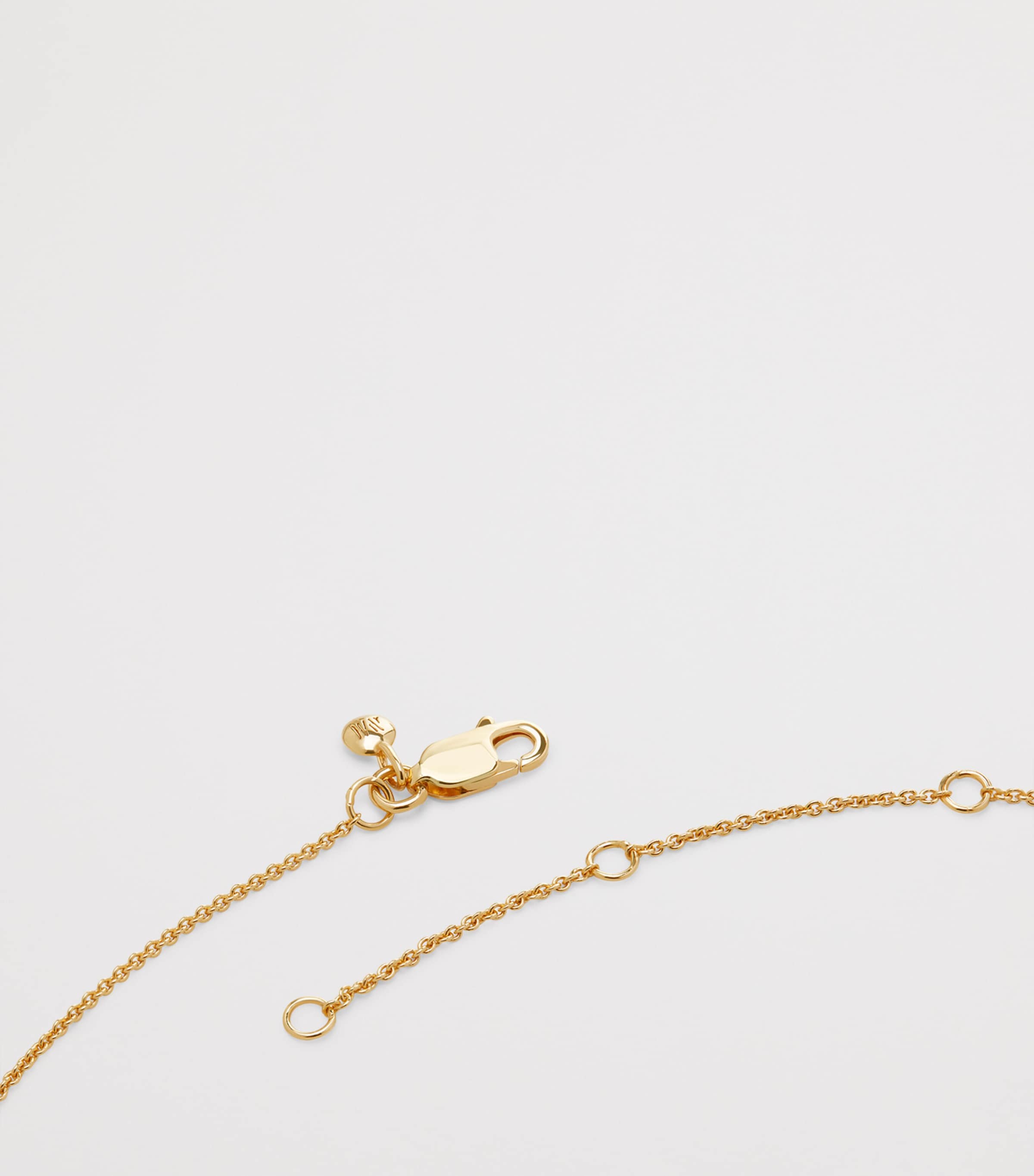 Monica Vinader Gold Vermeil and Ruby January Birthstone Necklace Gold Vermeil Image 6