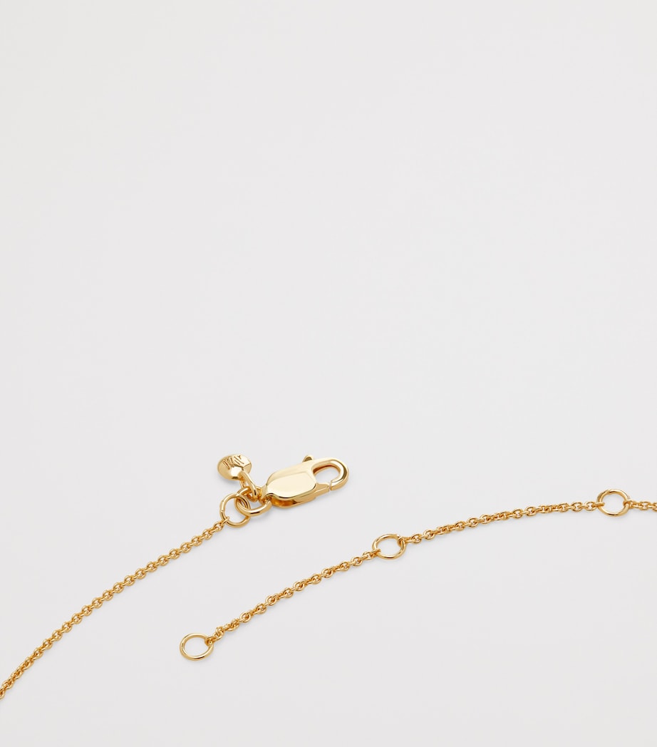 Monica Vinader Gold Vermeil and Ruby January Birthstone Necklace Gold Vermeil Image 6