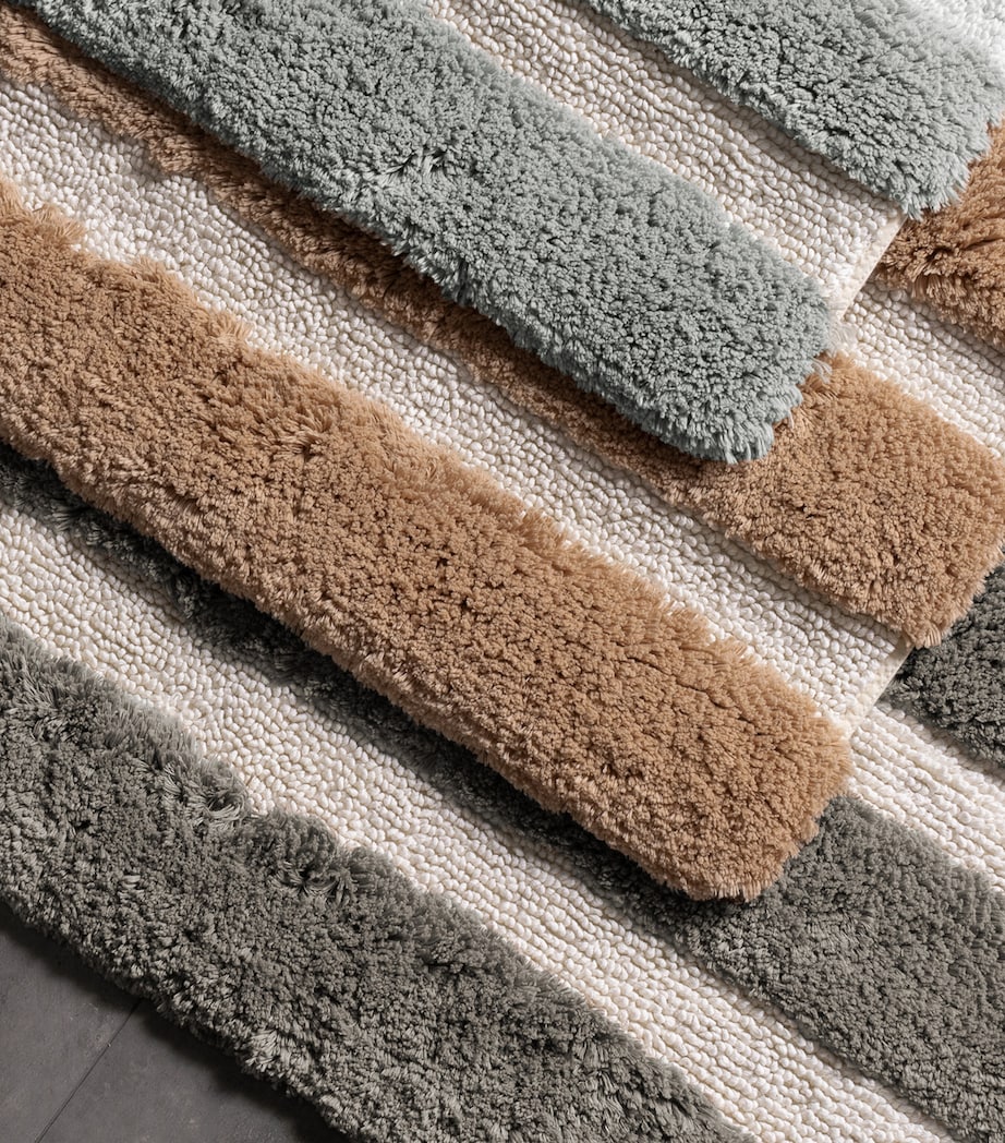 Organic Cotton Rhine Tufting Bath Mat (60cm x 90cm) BEIGE/VAPOUR Image 4