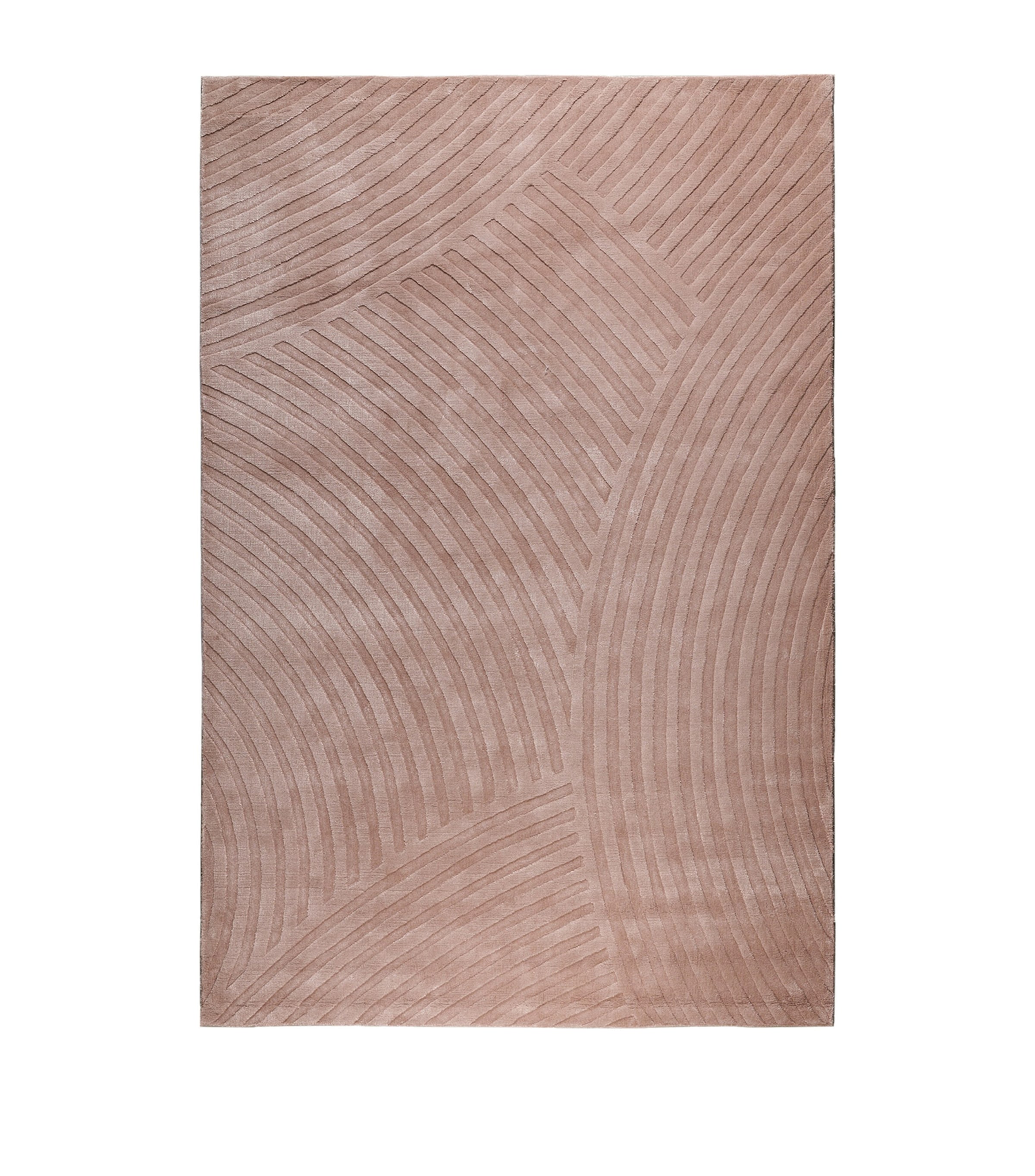 The Rug Company Wool-silk Sono Salmon Rug In Pink