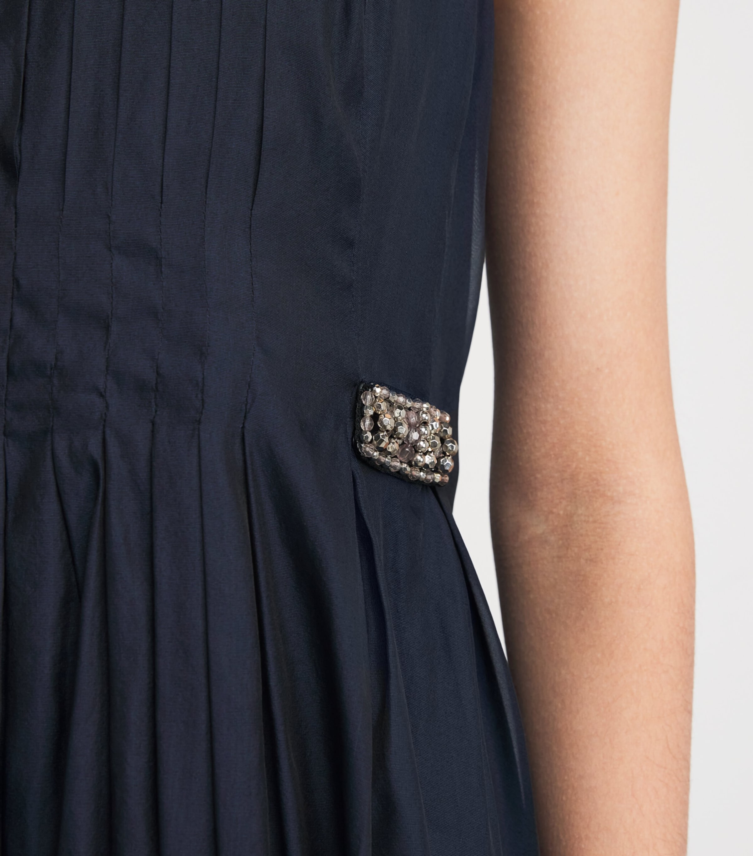 Silk Pleated Midi Dress ULTRAMARINE Image 4