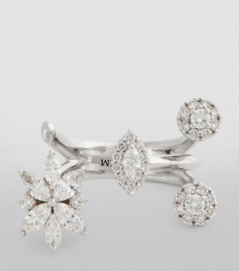 White Gold and Diamond Y-Not Ring WHITE GOLD Image 3