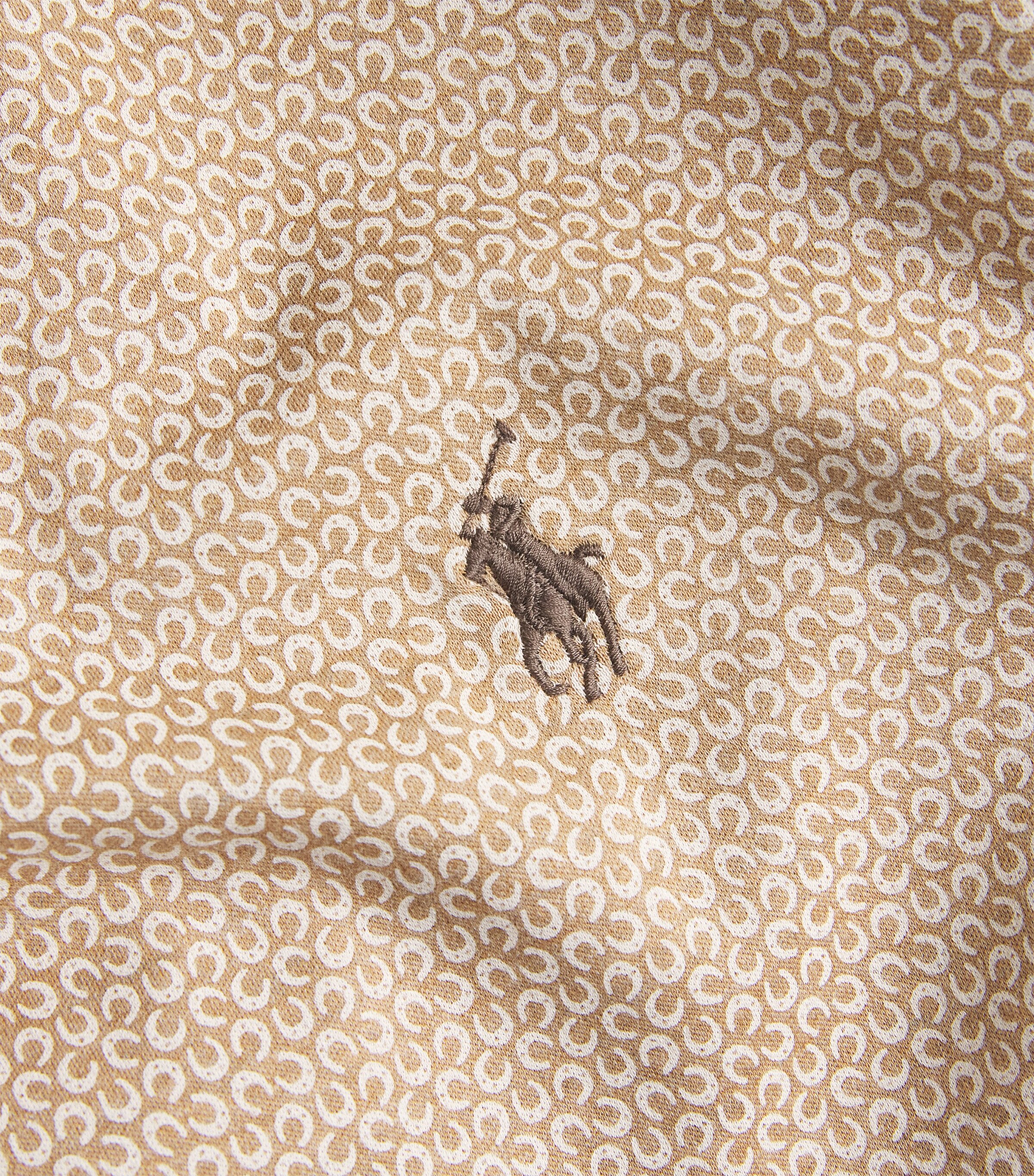 Polo Ralph Lauren Mens Cotton Geometric Polo Pony Polo Shirt Brown Image 5