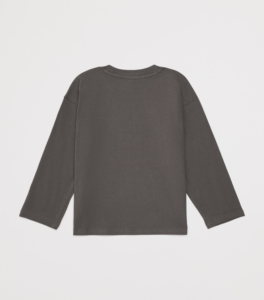 Mini Rodini Cotton Alien T-Shirt (3-11 Years) Grey Image 2