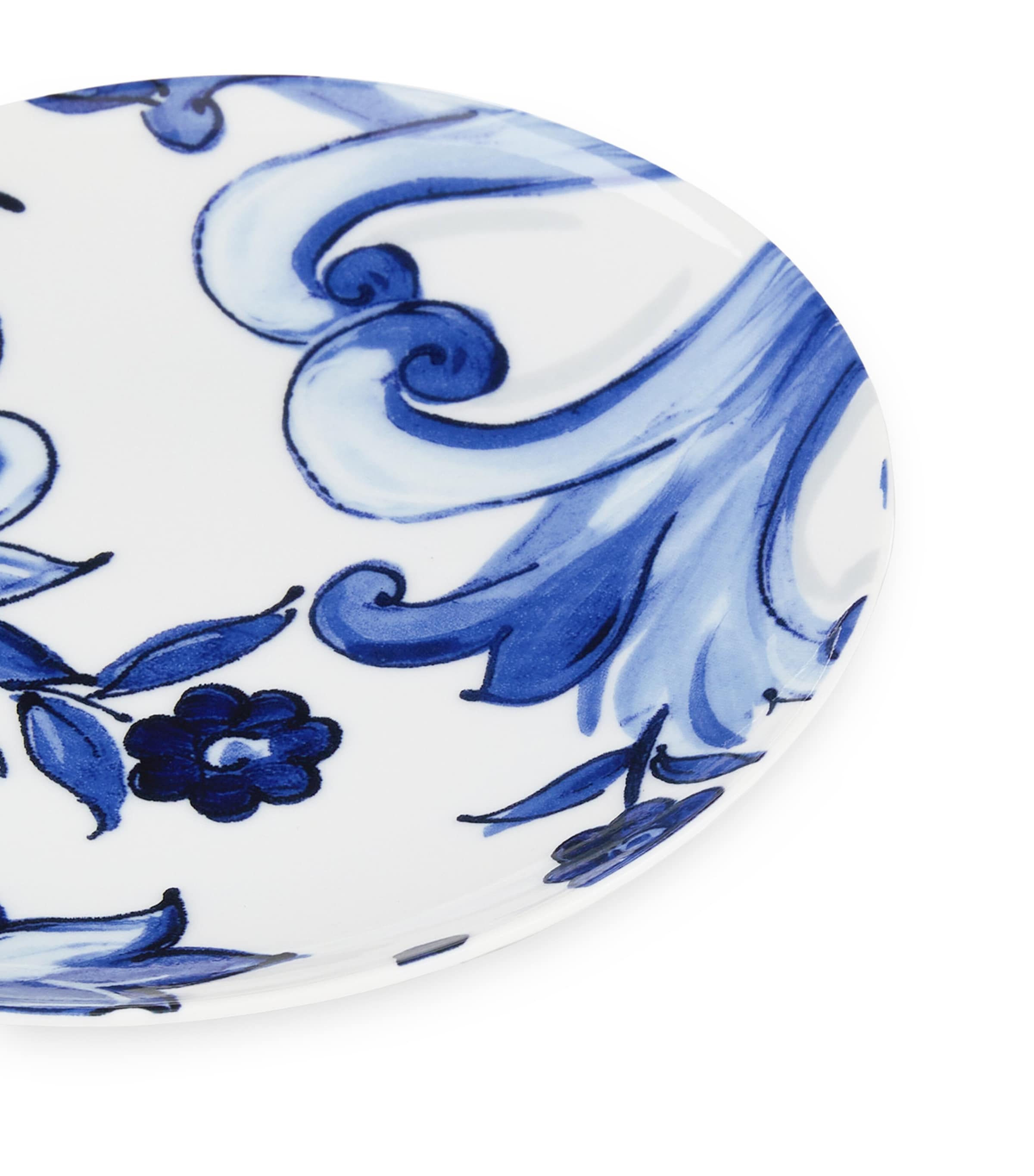 Set of 2 Blu Mediterraneo Bread Plates (17cm) UB008 FIORE PIC BLU Image 5