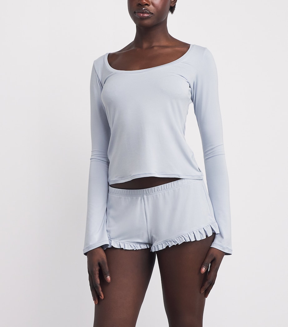 Modal-Blend Long-Sleeve Pyjama Set ZEN BLUE Image 2